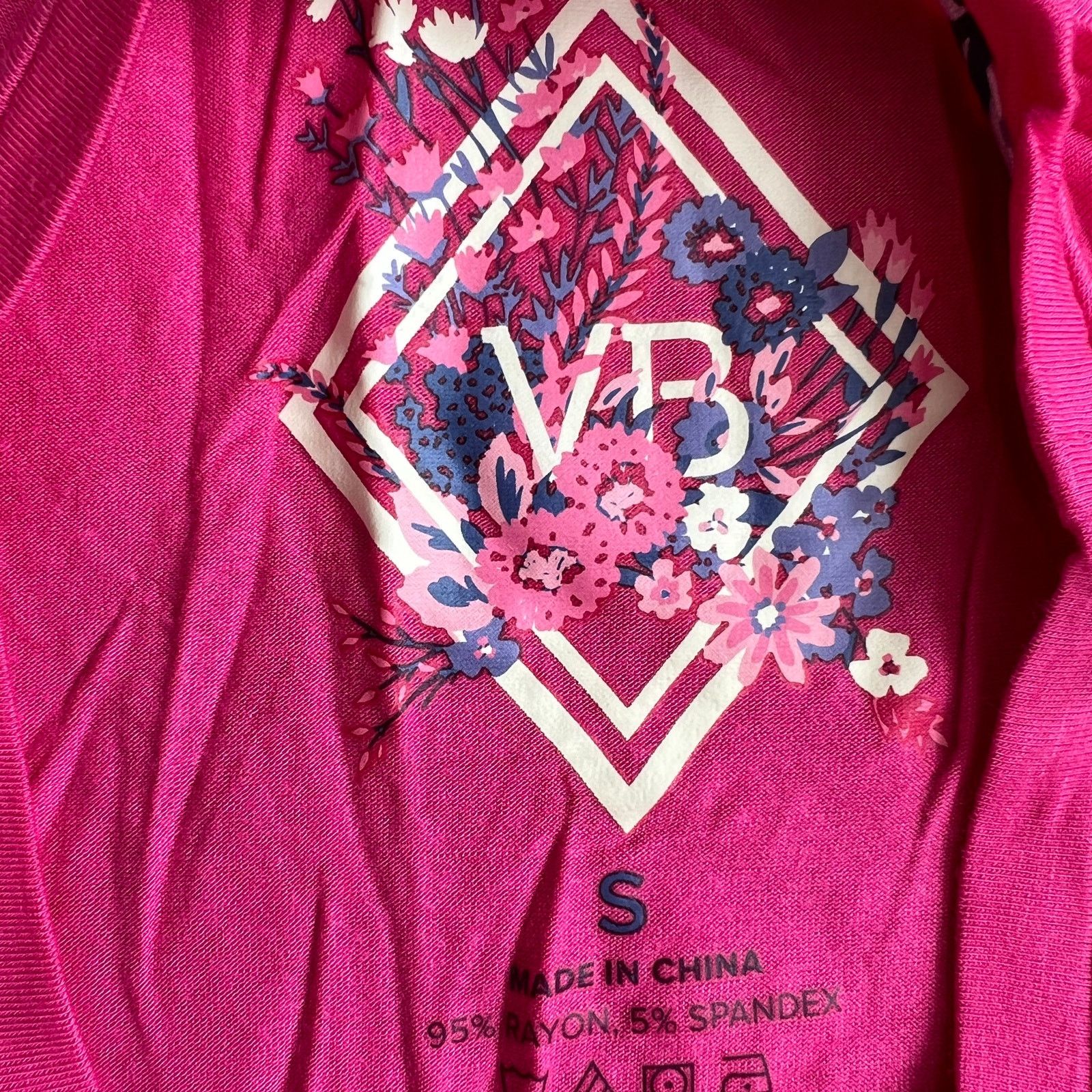 Vera Bradley VERA BRADLEY Pink Cashmere Cadence Essential Tee w/ Tags, S Size S / US 4 / IT 40 - 4 Thumbnail