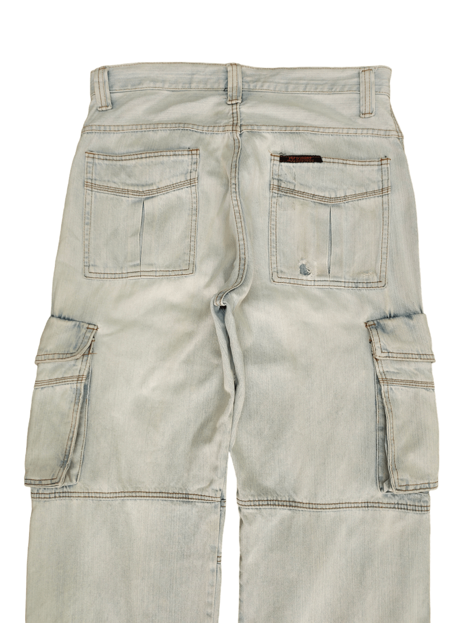 JNCO Baggy Jeans PJ Surf Light Wash Cargo Wide Leg Denim Y2k Jnco Size US 34 / EU 50 - 12 Thumbnail