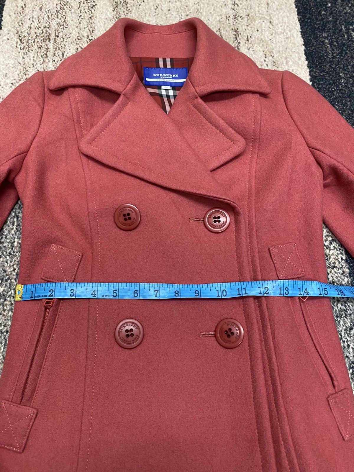 Burberry Burberry London Blue Label wool pea coat nice jacket Size S / US 4 / IT 40 - 19 Thumbnail