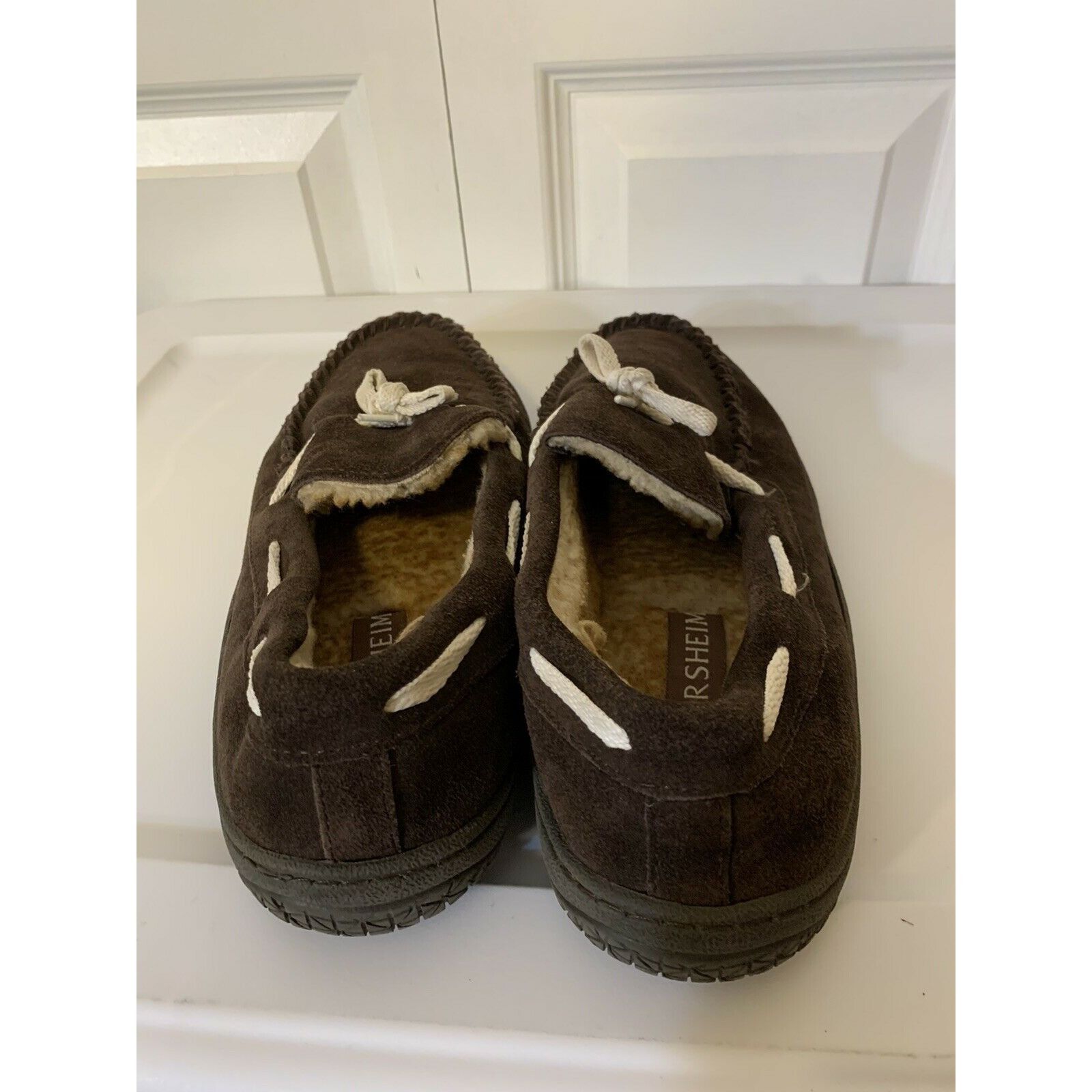 Florsheim Florsheim Men’s Sz 9M Cozzy Tie Chocolate Moccasin Slippers Size US 9 / EU 42 - 5 Thumbnail