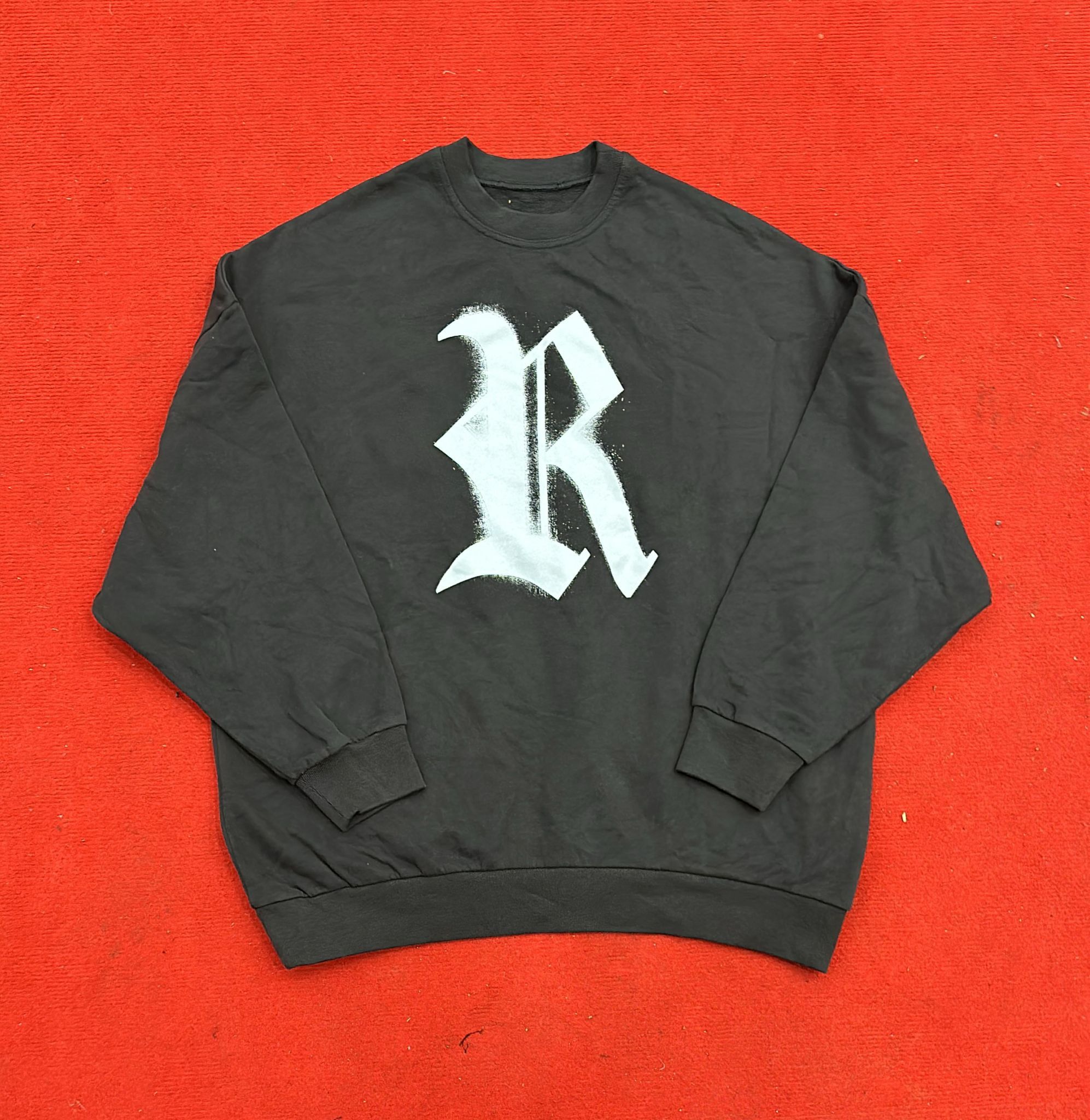 Raf Simons CC000021 Logo Print Sweatshirt in Black Size US S / EU 44-46 / 1 - 3 Thumbnail