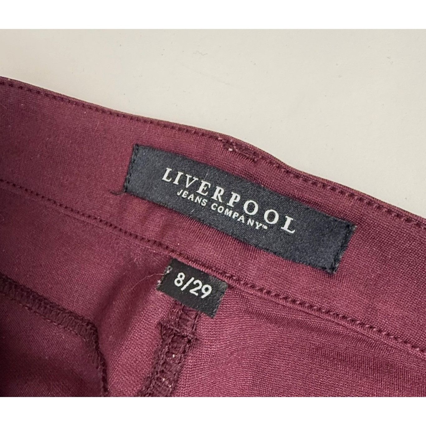 Other Liverpool Women's Port Wine Ankle Skinny Stretch Jeans Pants Size 30" / US 8 / IT 44 - 2 Thumbnail