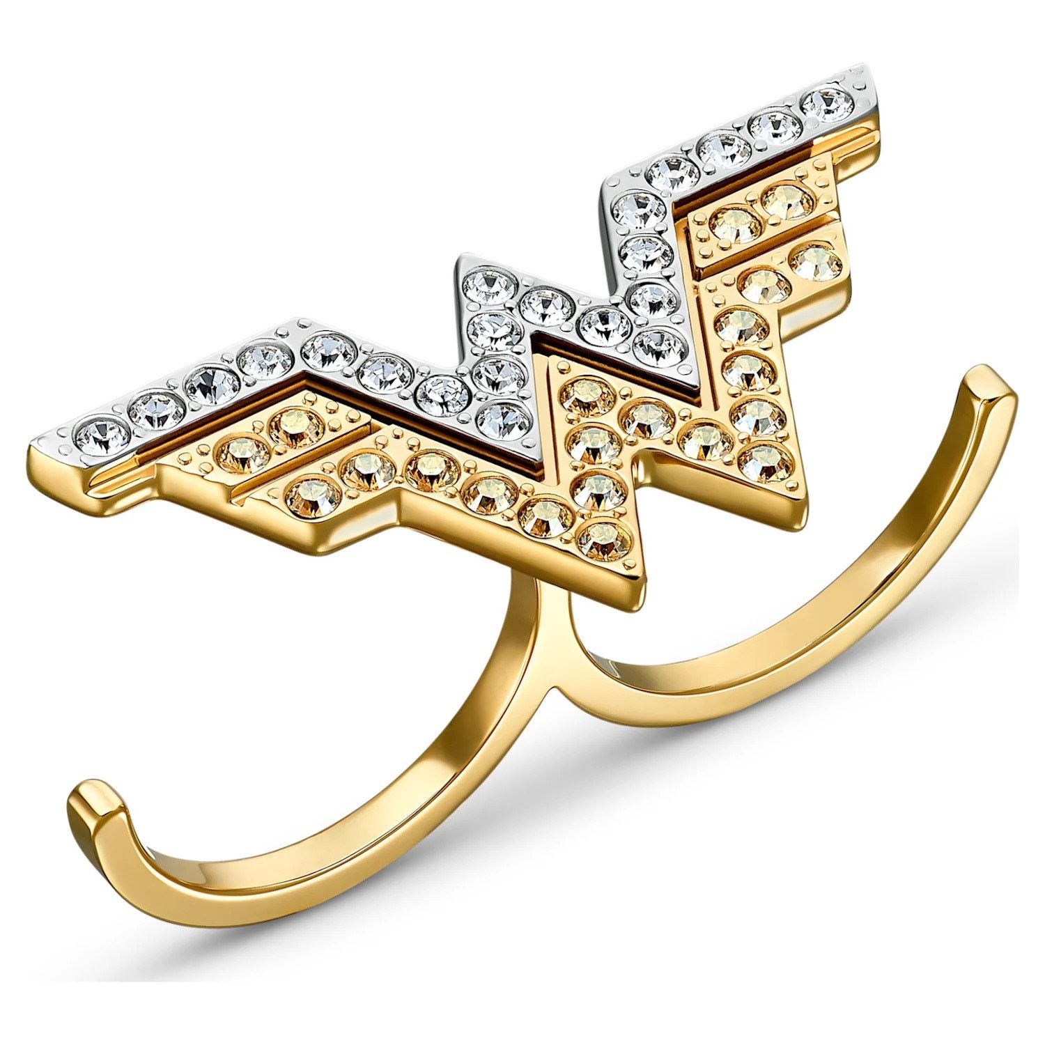 Swarovski Swarovski Fit Wonder Woman double ring Gold tone 55 - 58 Size ONE SIZE - 1 Thumbnail