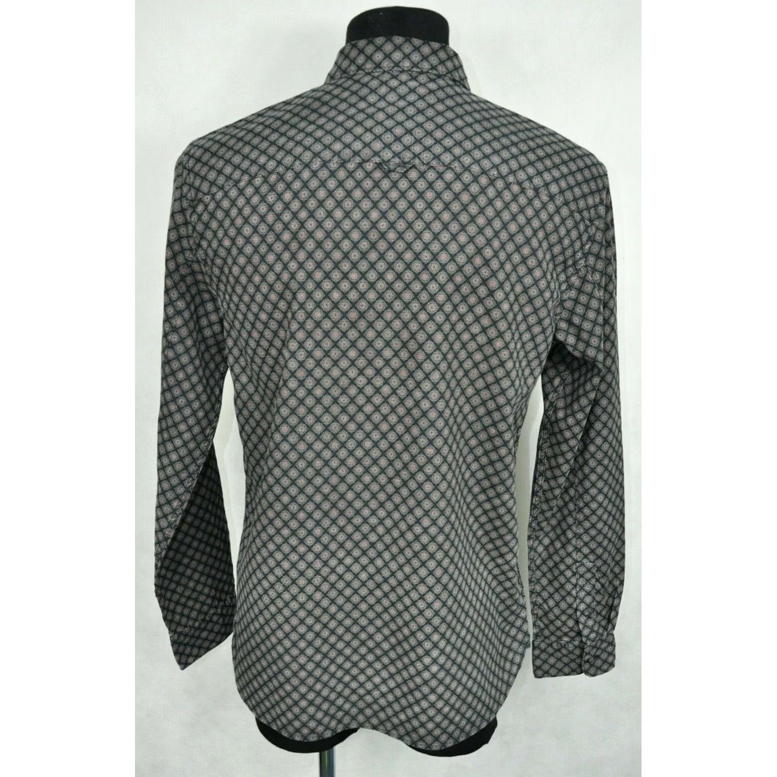 Allsaints AllSaints Montpezat Shirt Men M Linen 55% Linen 45% Cotton Geometric Button-Down Long Sleeve Multicolor"} Size US M / EU 48-50 / 2 - 3 Thumbnail
