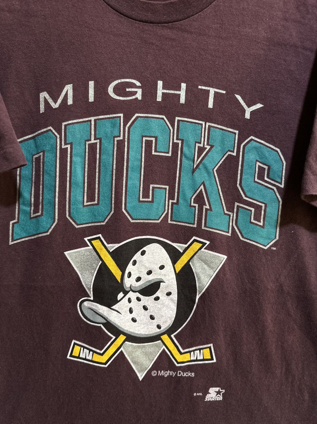 NHL × Starter × Vintage Vintage Starter X Mighty Duck Faded Tee Size US M / EU 48-50 / 2 - 2 Thumbnail