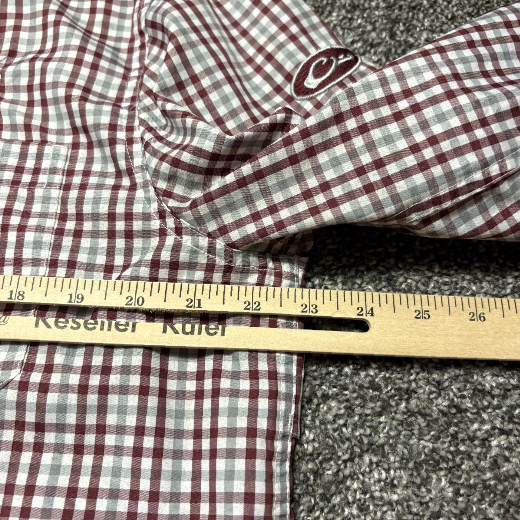 Vintage Drake A&M Vented Shirt Mens Small Aggies Button Down Maroon & White Check Size US S / EU 44-46 / 1 - 4 Thumbnail