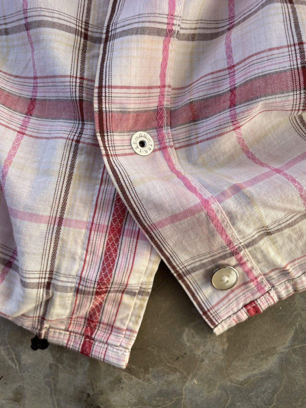 Takeo Kikuchi Takeo Kikuchi Long Sleeve Snap Shirt Plaid Pearl Size L / US 10 / IT 46 - 13 Thumbnail