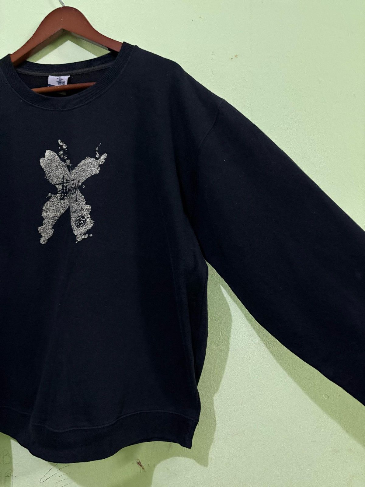 Stussy × Vintage Stussy Sweatshirt Nice Logo Design Rare Design X Logo Size US L / EU 52-54 / 3 - 3 Thumbnail