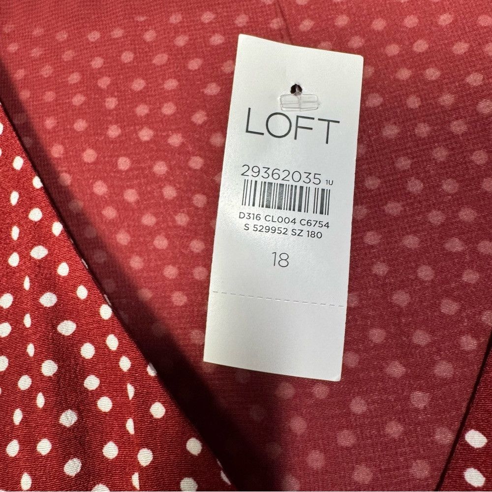 Loft NWT New LOFT Red Polka Dot Wrap Romper Dress Size 18 Size 40" / US 18 - 6 Thumbnail