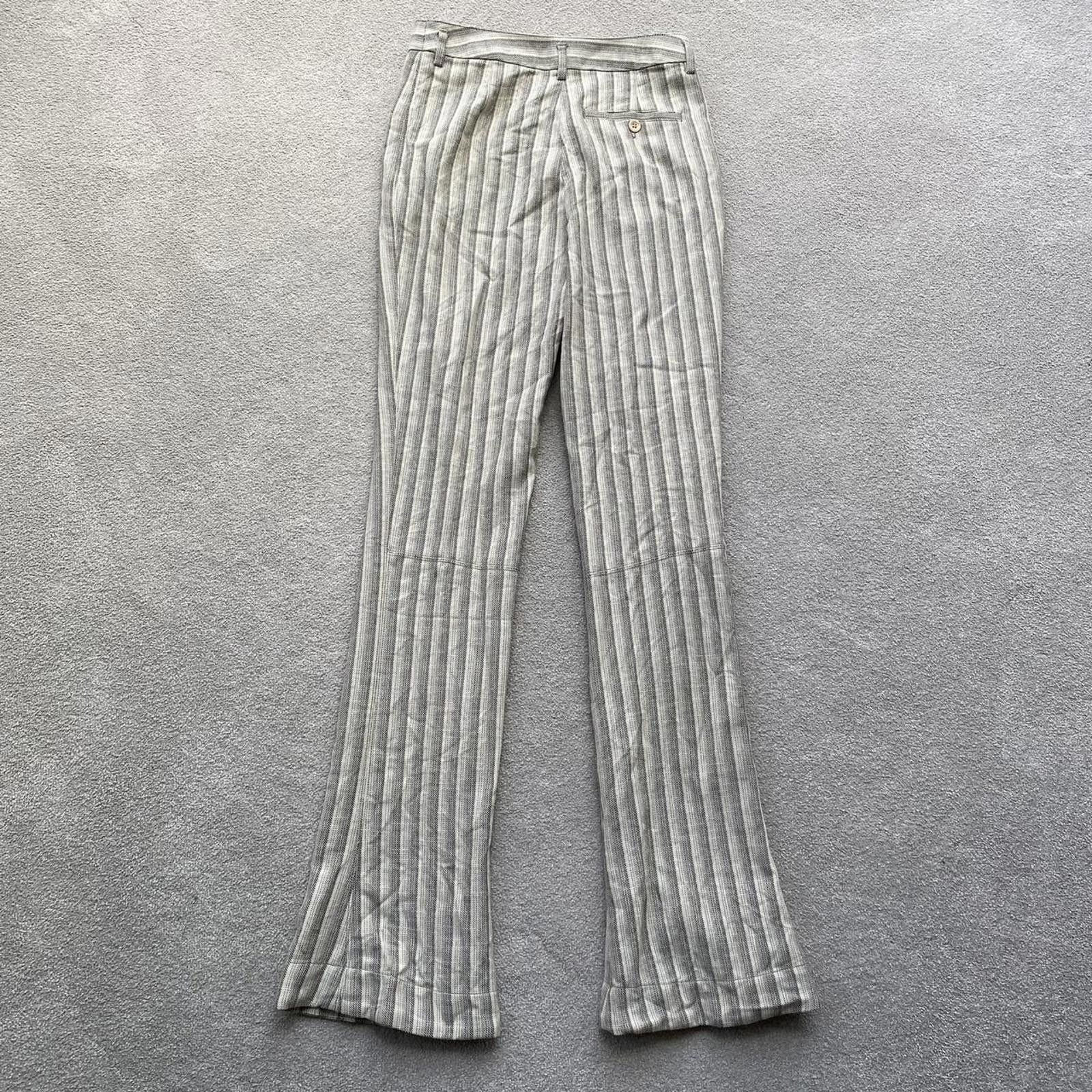 Acne Studios Acne Studios Womens Striped Wool Flared Trousers Size 25" / US 0 / IT 36 - 4 Thumbnail