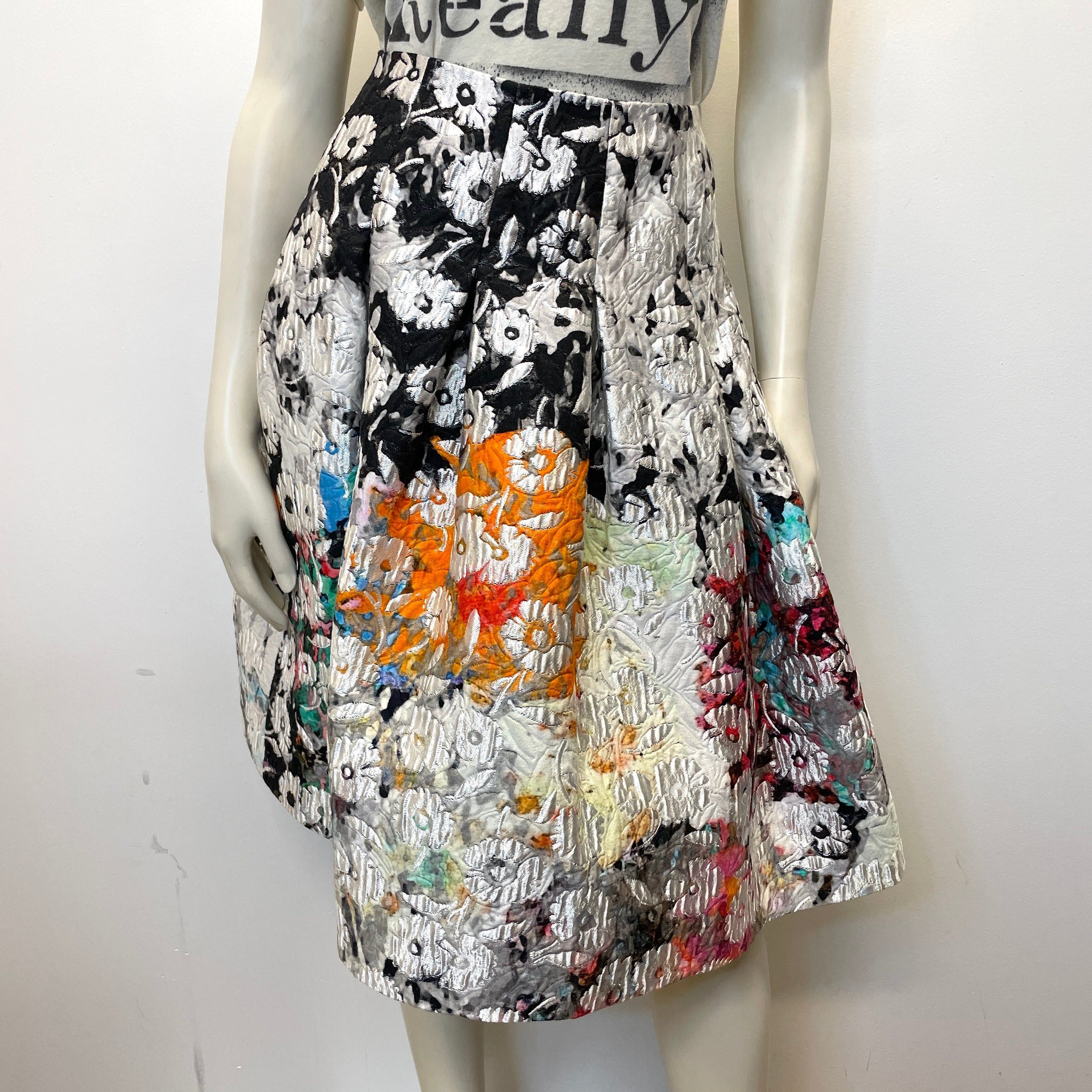 Oscar De La Renta Oscar De La Renta Spring '16 Vintage Designer Floral Jacquard Skirt Made In USA Size 28" Size 28" / US 6 / IT 42 - 3 Thumbnail