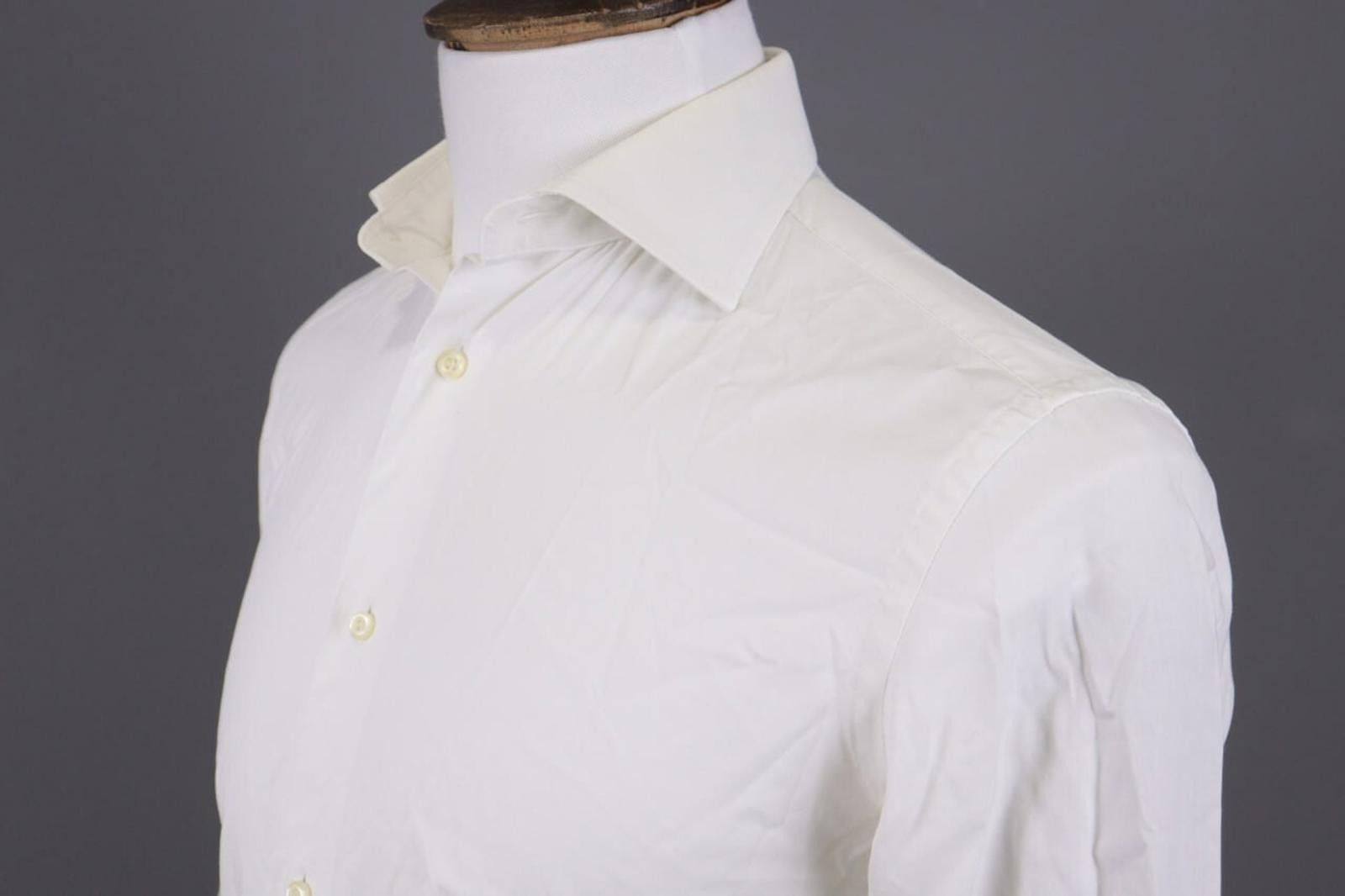 Designer Boggi Milano Custom Fit White Shirt Size 38 / 15 Size US M / EU 48-50 / 2 - 7 Thumbnail