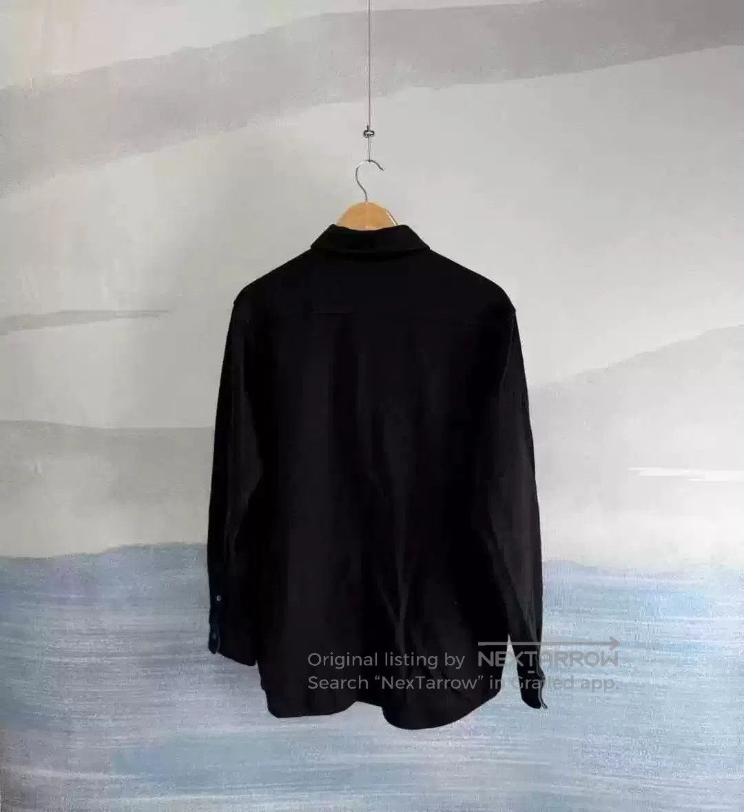 Dior black embroidered wool shirt with pockets. Size US M / EU 48-50 / 2 - 3 Thumbnail