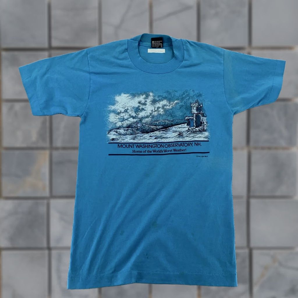 Vintage VINTAGE Mount Washington Observatory Shirt Mens XS New Hampshire Weather 90s Tee Size US XS / EU 42 / 0 - 1 Thumbnail