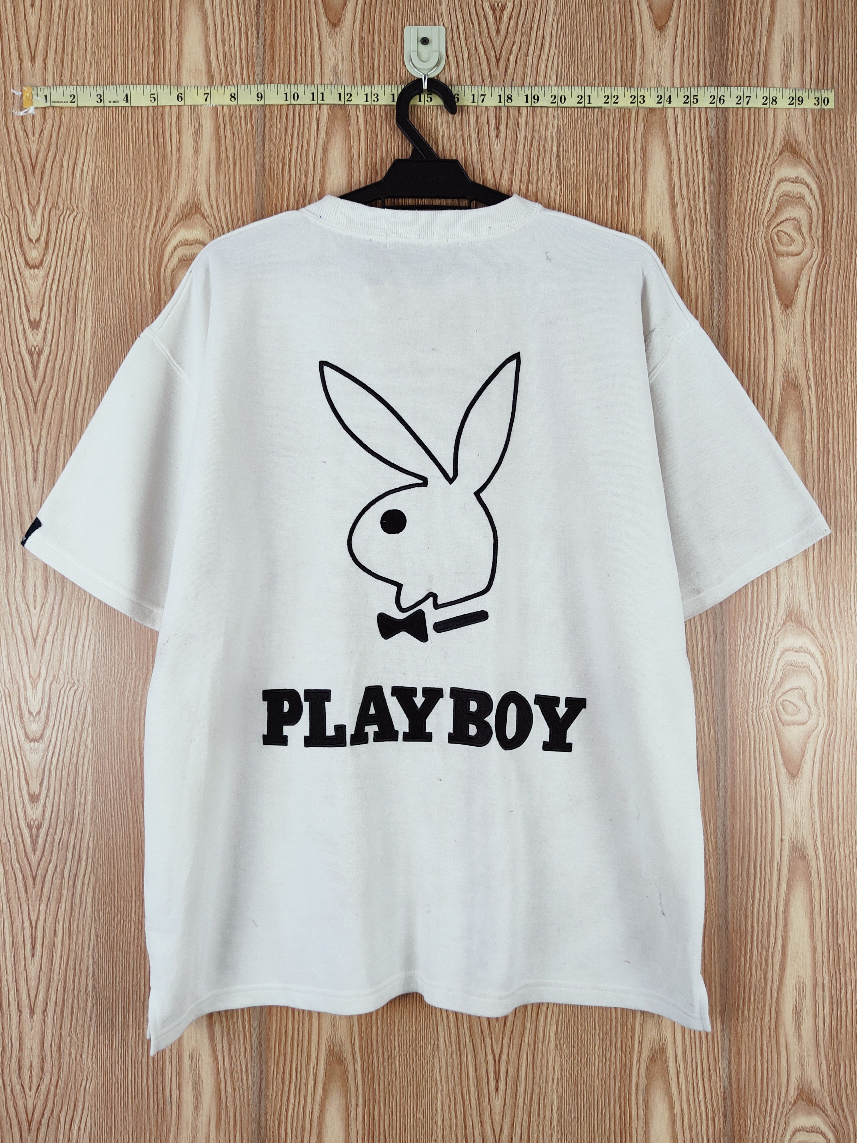 Playboy Playboy vintage White Short Sleeve T-shirts #W590 Size US L / EU 52-54 / 3 - 1 Thumbnail