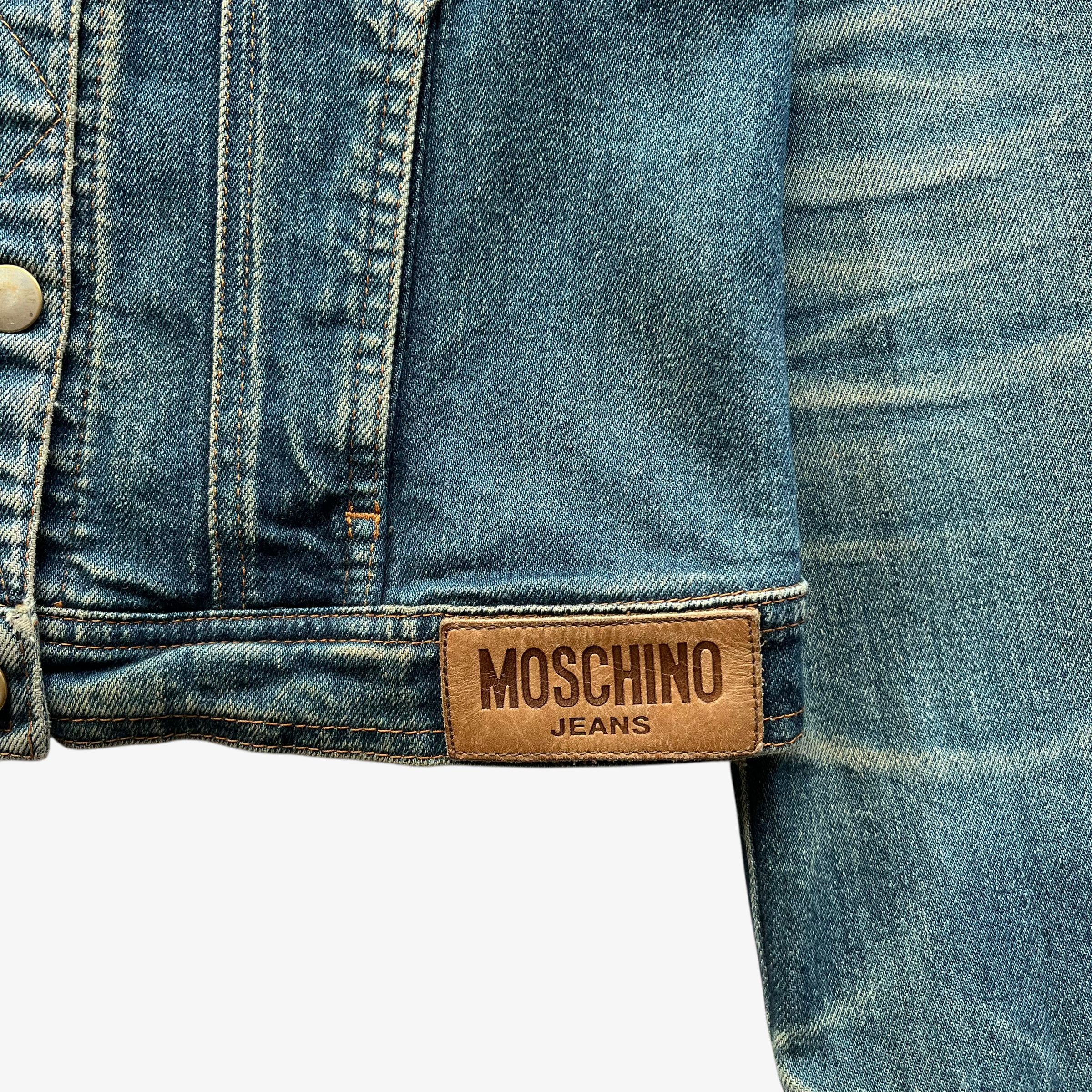 Moschino Vintage Y2K Women's Moschino Jeans Blue Denim Trucker Jacket Size XS / US 0-2 / IT 36-38 - 3 Thumbnail