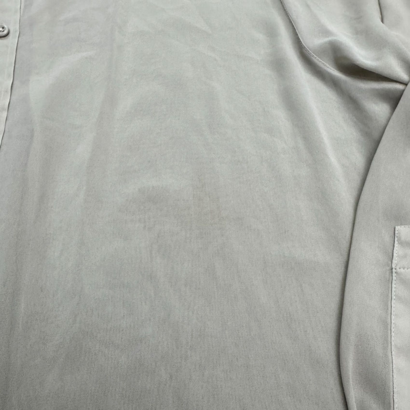 Vintage VINTAGE: Susan Graver Shirt Womens Plus 28W Long Sleeve Button-Up Tunic Pockets Beige Size 4XL / US 24-26 - 6 Thumbnail