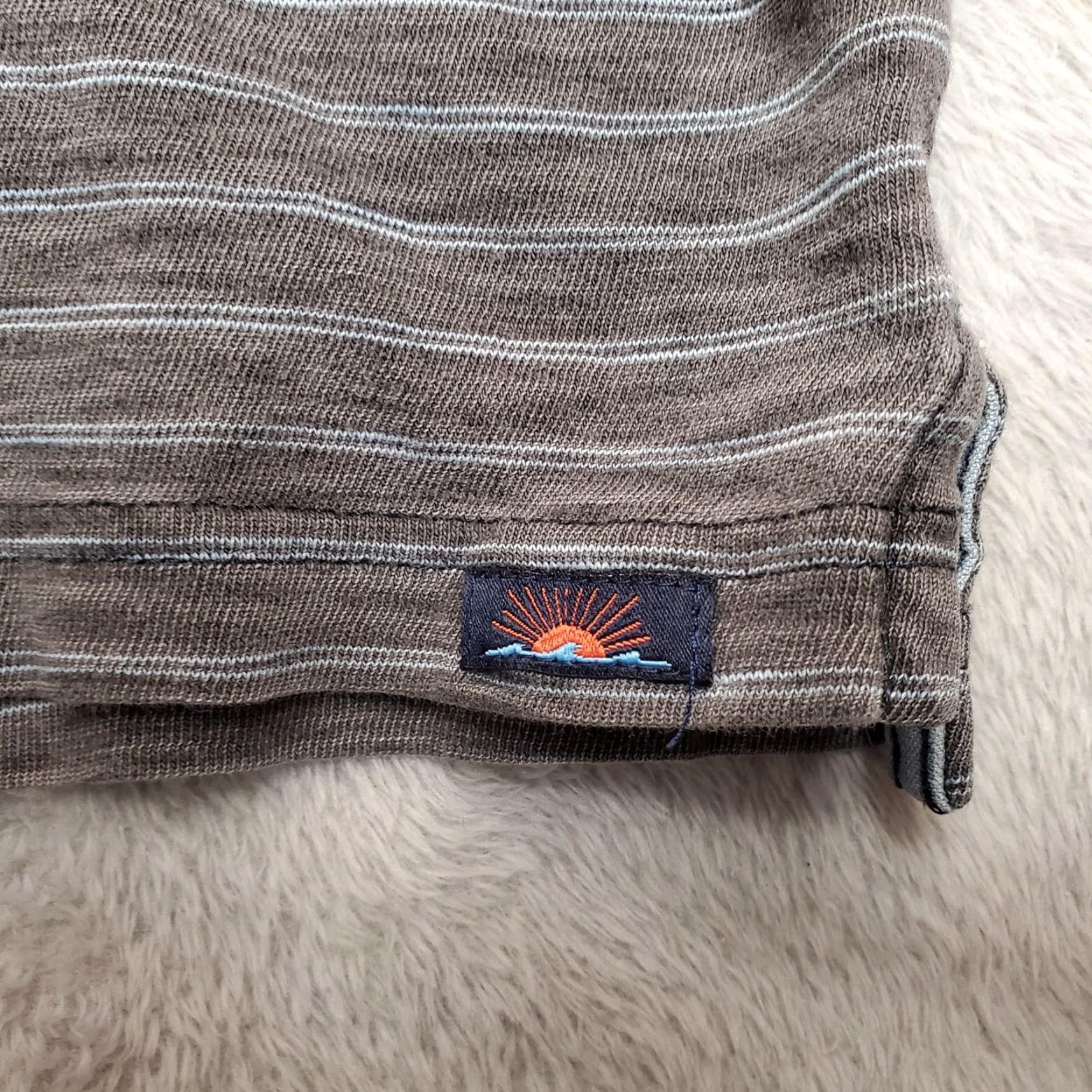 Faherty Faherty Shirt Mens L Gray Blue Striped Polo 100% Cotton Casual Size US L / EU 52-54 / 3 - 4 Thumbnail
