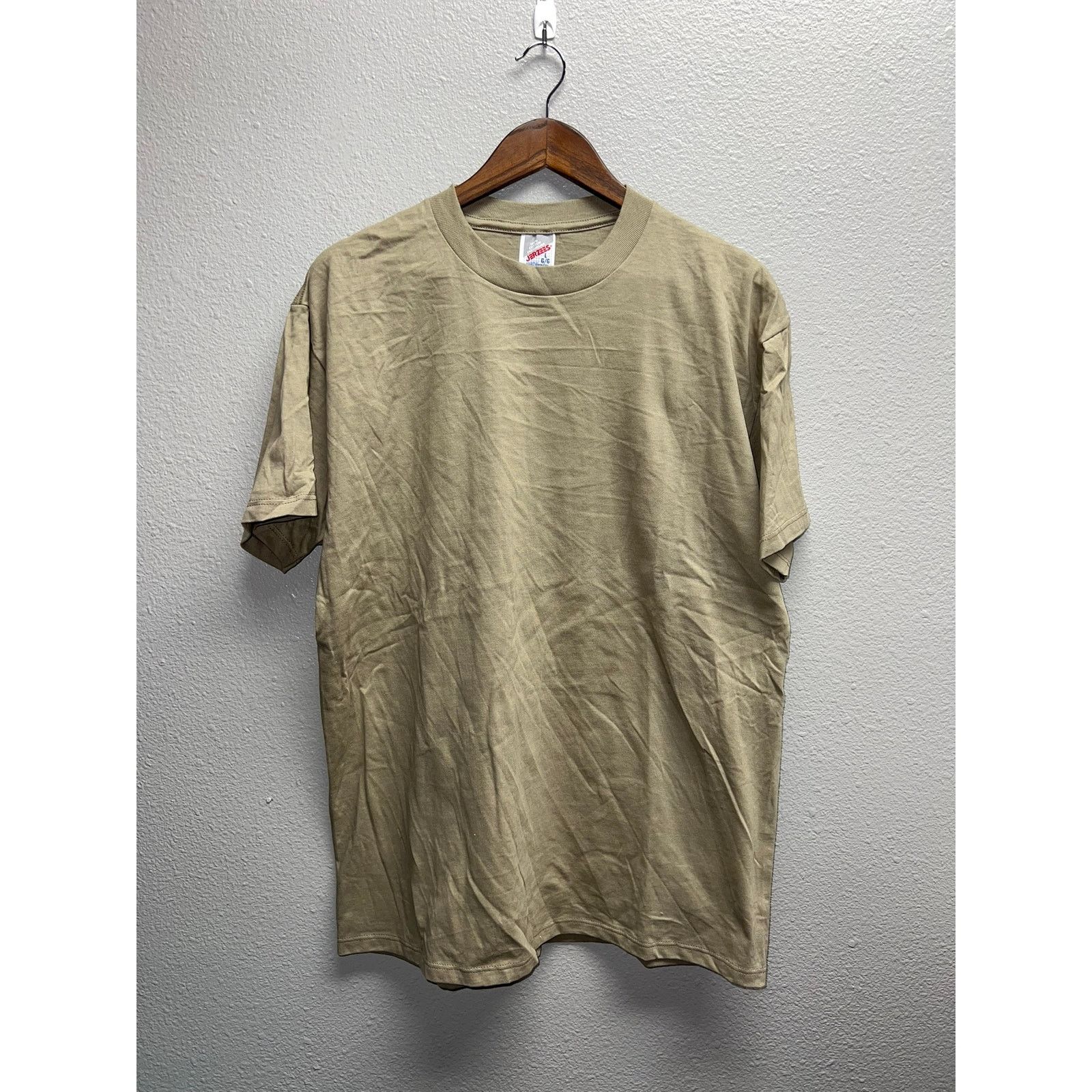 Jerzees 90s Vintage Jerzees Brown Blank USA Made Shirt Tee VTG 1990s Size US L / EU 52-54 / 3 - 1 Thumbnail