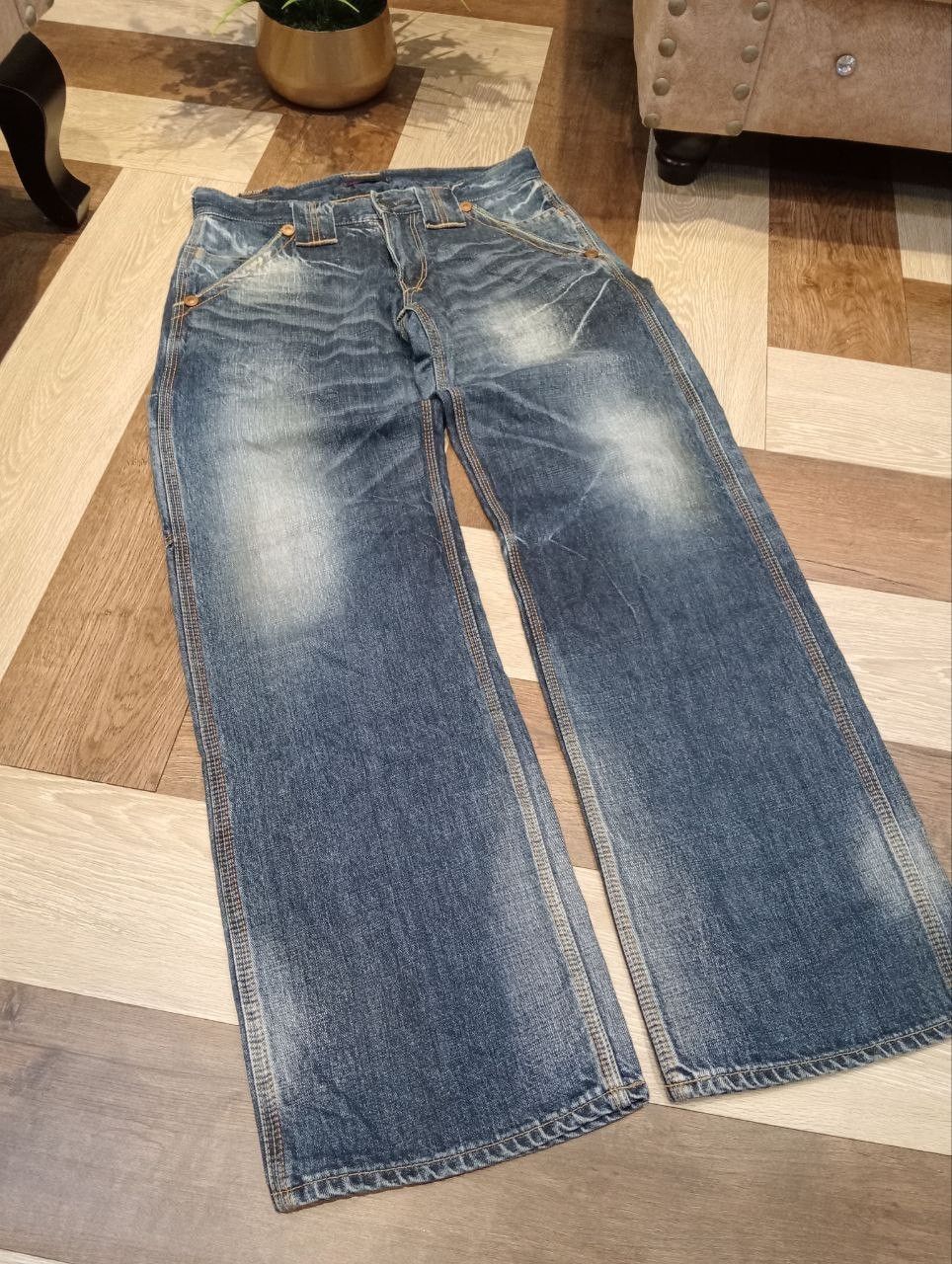 Japanese Brand BLUEWAY JAPAN UNION MADE MODERN VINTAGE WIDE BAGGY DENIM Size US 30 / EU 46 - 3 Thumbnail