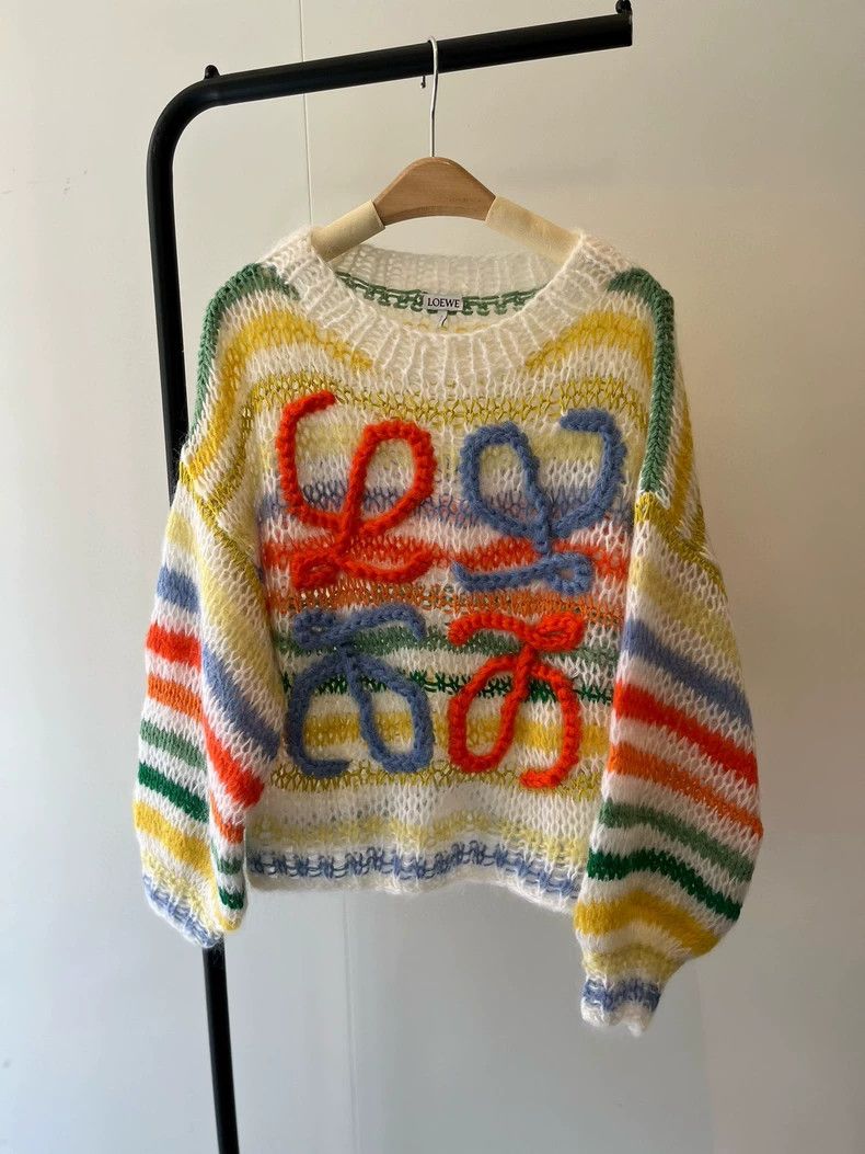 Loewe LOEWE Wool blend rainbow striped loungers Size XS / US 0-2 / IT 36-38 - 1 Thumbnail