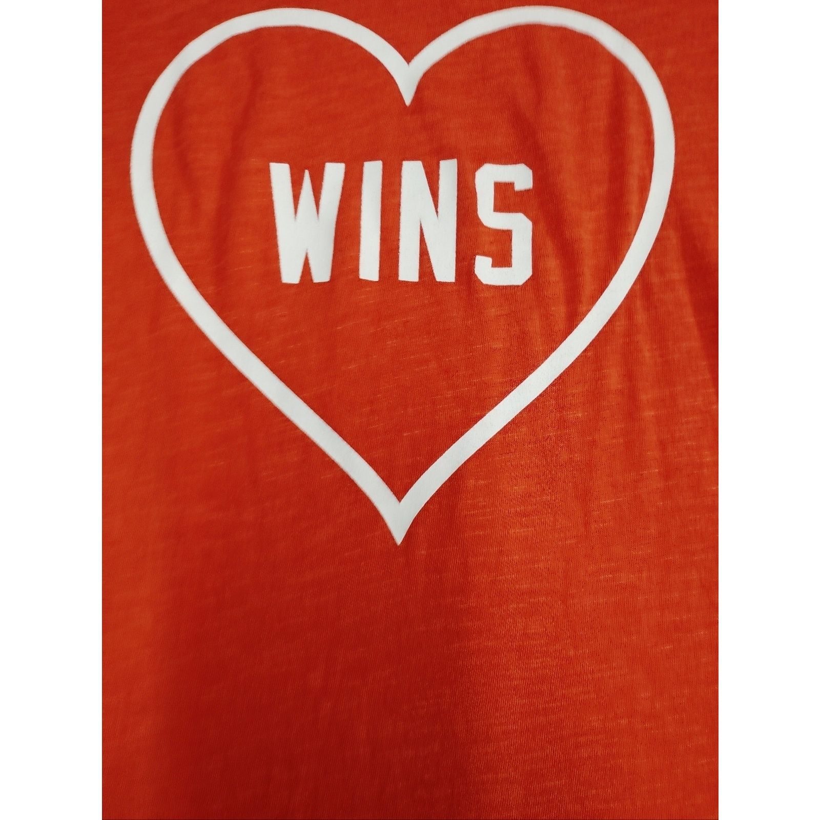 Old Navy Love WINS Heart Graphic Scoop Neck Tee - Coral Orange Size M / US 6-8 / IT 42-44 - 2 Thumbnail
