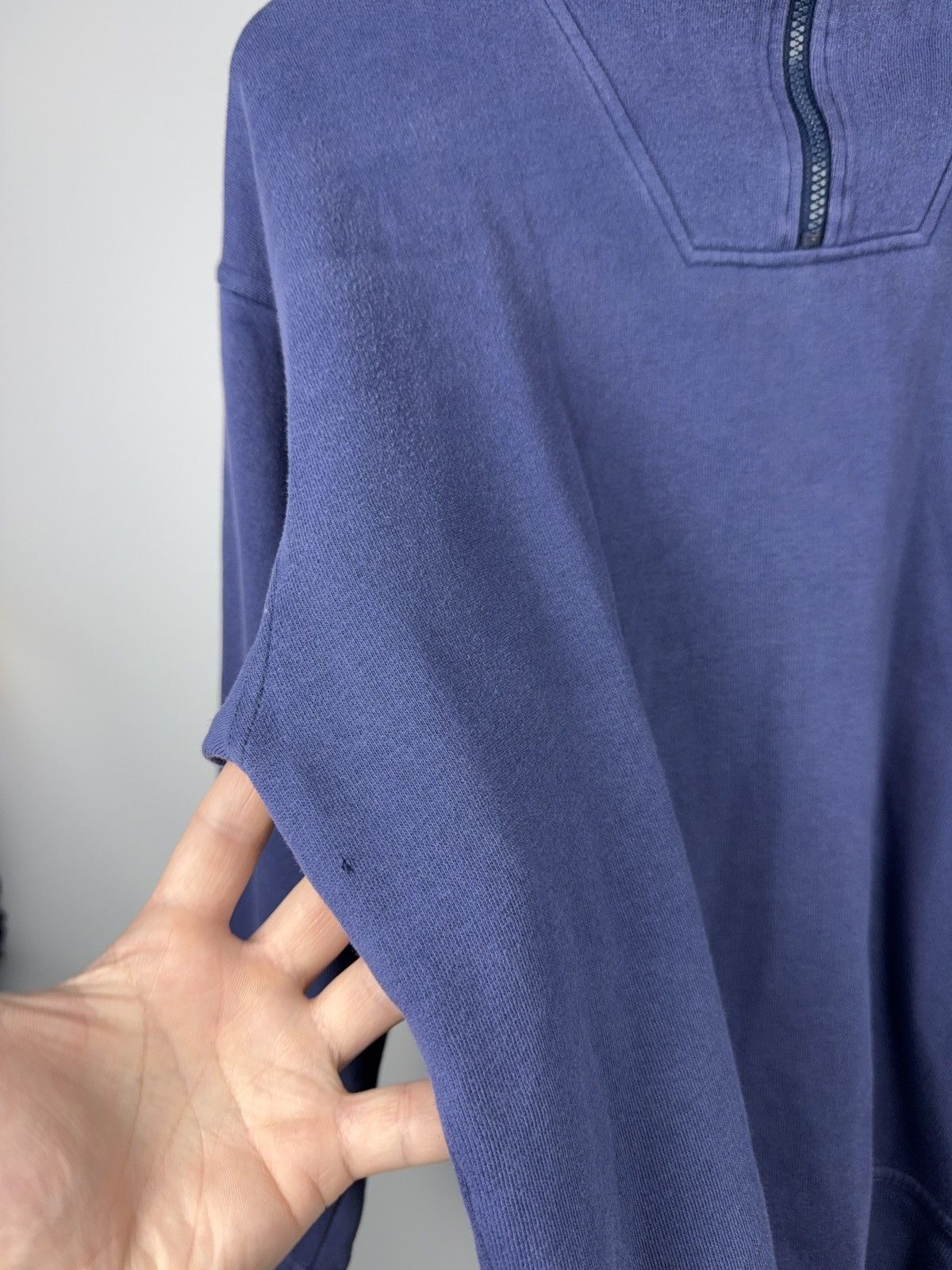 Adidas Vintage 90s Retro Y2K adidas Back Zip Sweatshirt Rare Navy Size US M / EU 48-50 / 2 - 5 Thumbnail