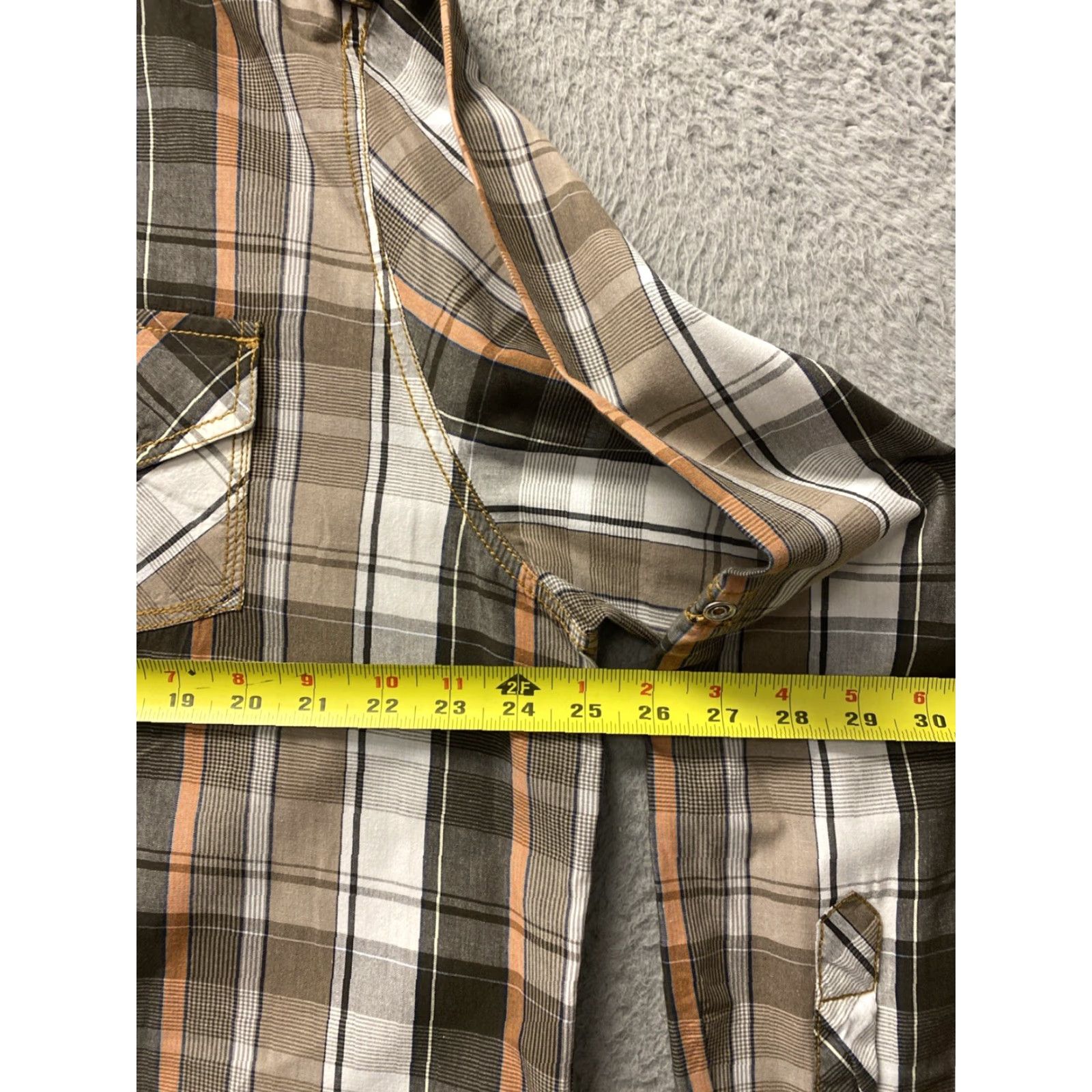 Vintage Denim & Supply Button-Up Shirt Mens Brown Plaid Long Sleeve XXL Casual Preppy Size US XXL / EU 58 / 5 - 4 Thumbnail