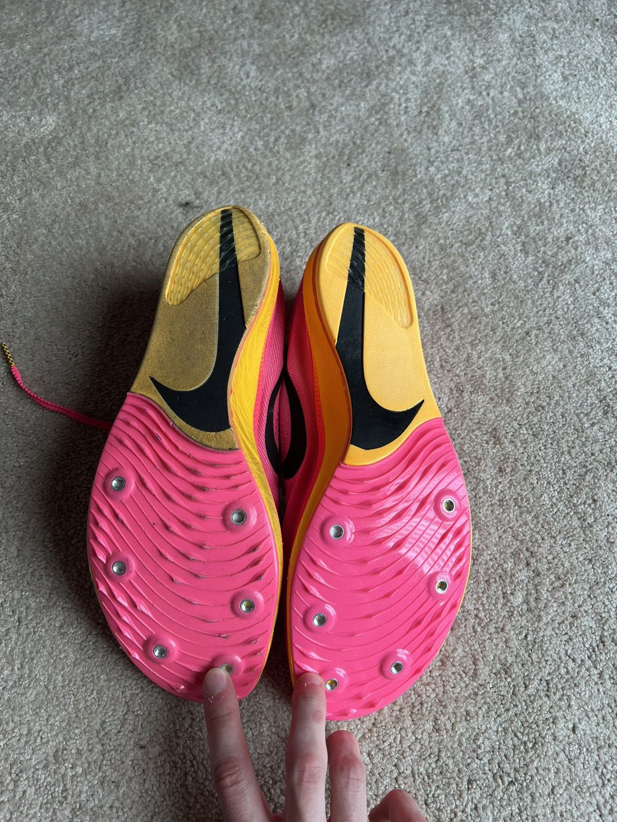 Nike nike dragonfly “pink” spikes Size US 12 / EU 45 - 4 Thumbnail