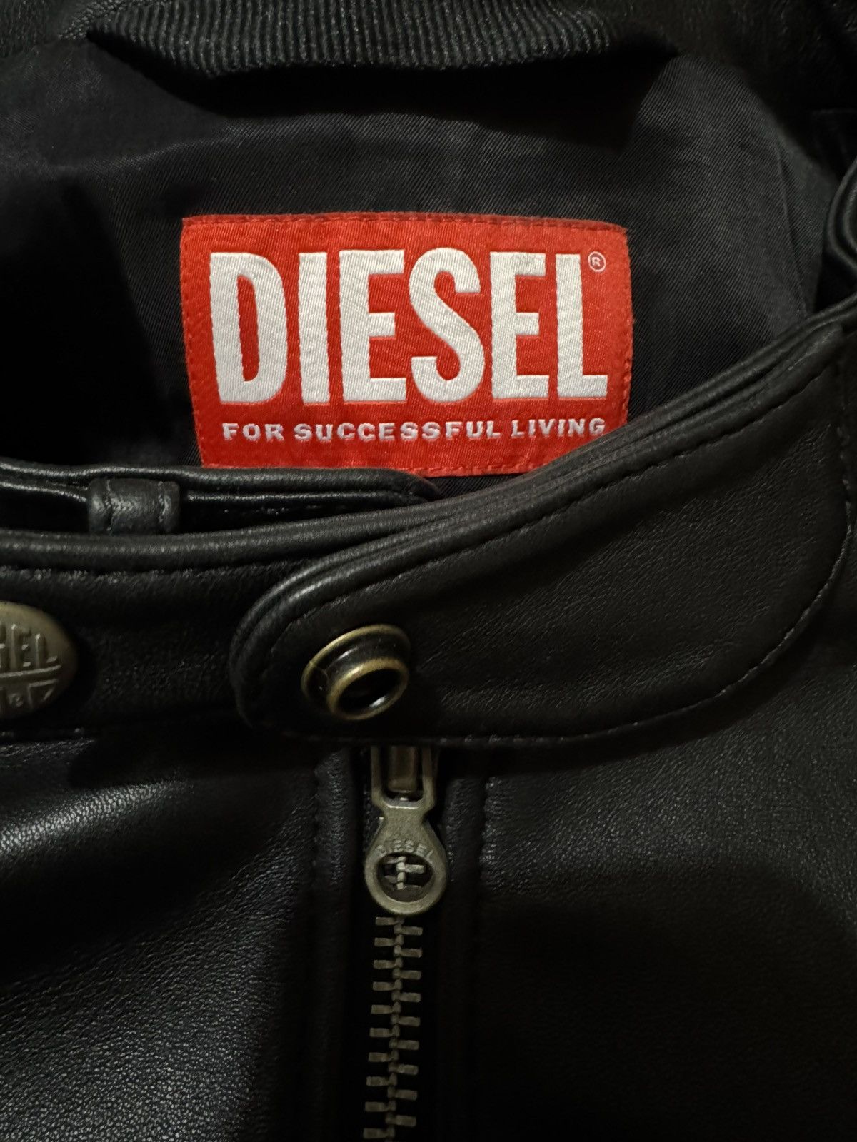 Diesel Diesel Black Leather Jacket Size US M / EU 48-50 / 2 - 4 Thumbnail