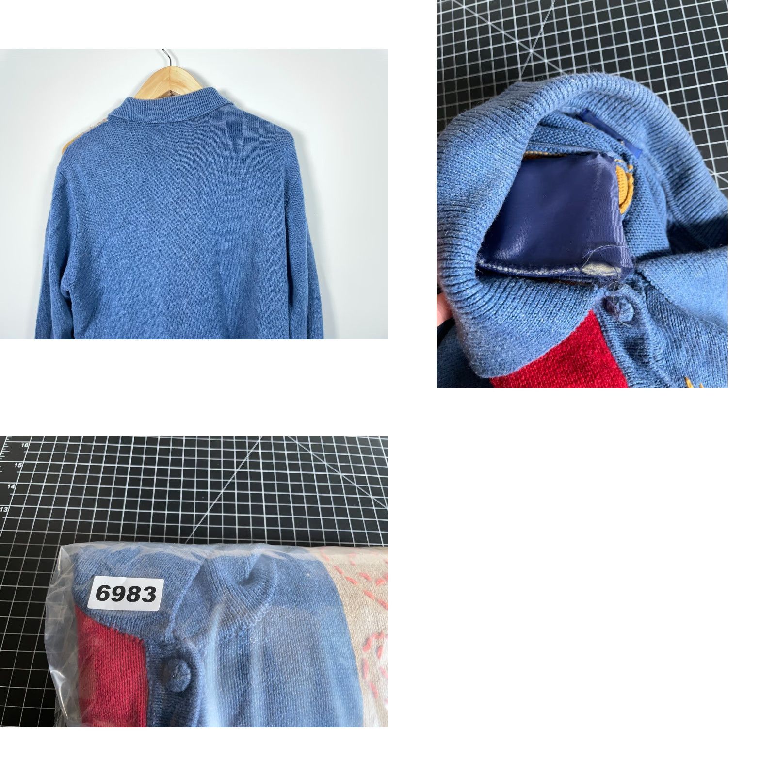 Vintage VINTAGE Willow Ridge Cardigan Women's 1X Blue Autumn Motif Embroidered Knit Sweater 90s Teacher Content: Casual Size XL / US 12-14 / IT 48-50 - 9 Thumbnail
