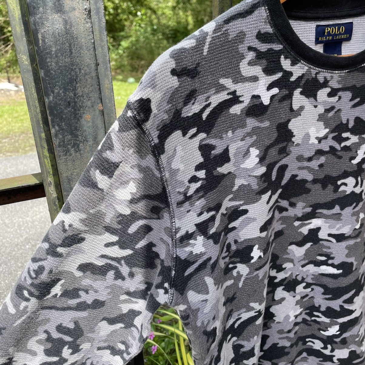 Polo Ralph Lauren × Ralph Lauren × Vintage 🔥Polo Ralph Lauren Small Pony Camo Design Waffle Shirts Size US M / EU 48-50 / 2 - 7 Thumbnail