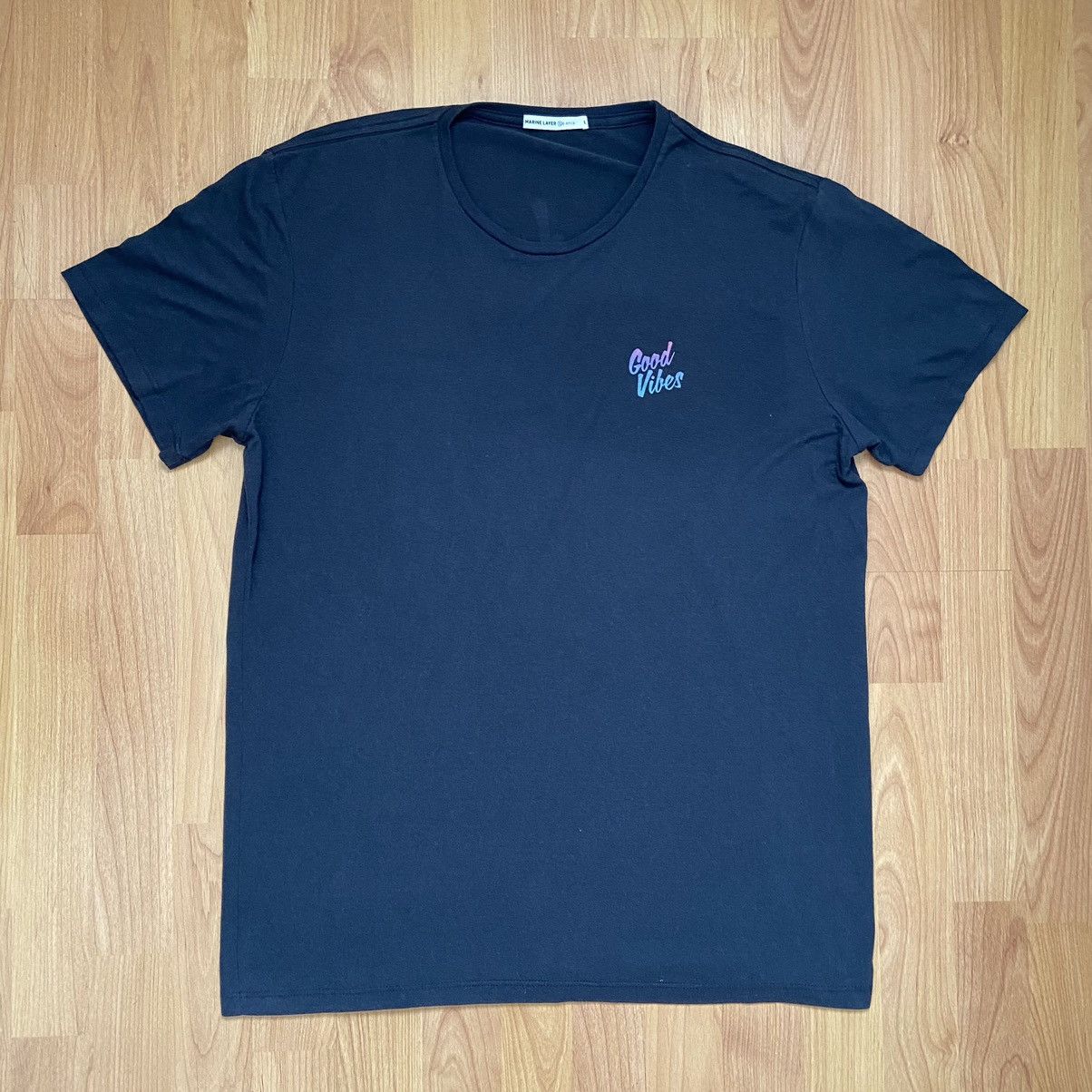 Marine Layer Marine Layer Men’s Good Vibes Logo T-Shirt Size Large Size US L / EU 52-54 / 3 - 2 Thumbnail
