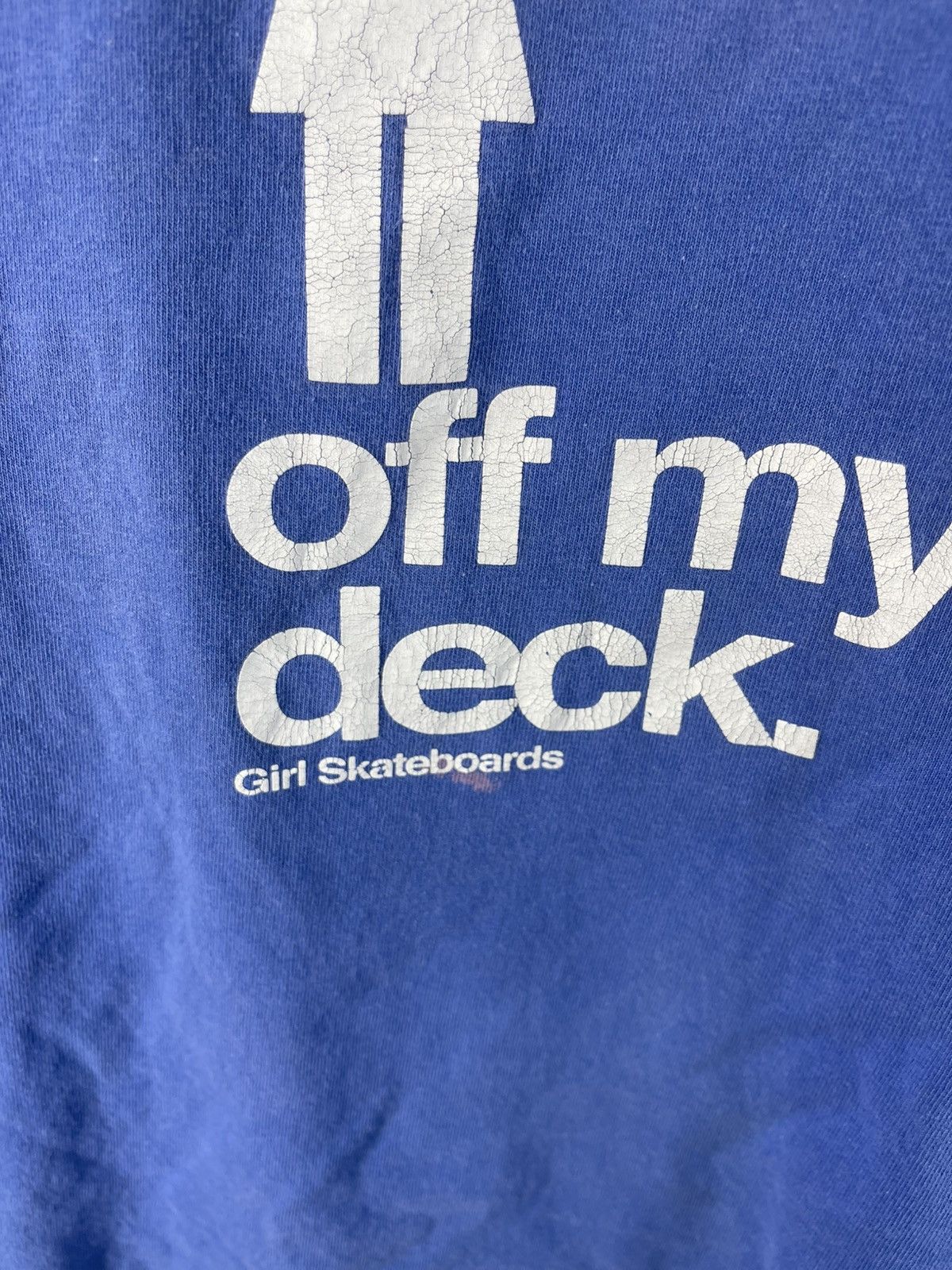 Girl Skateboards 2000's Vintage Girl Skateboards "Get Your Off My Deck Tee Size US L / EU 52-54 / 3 - 4 Thumbnail