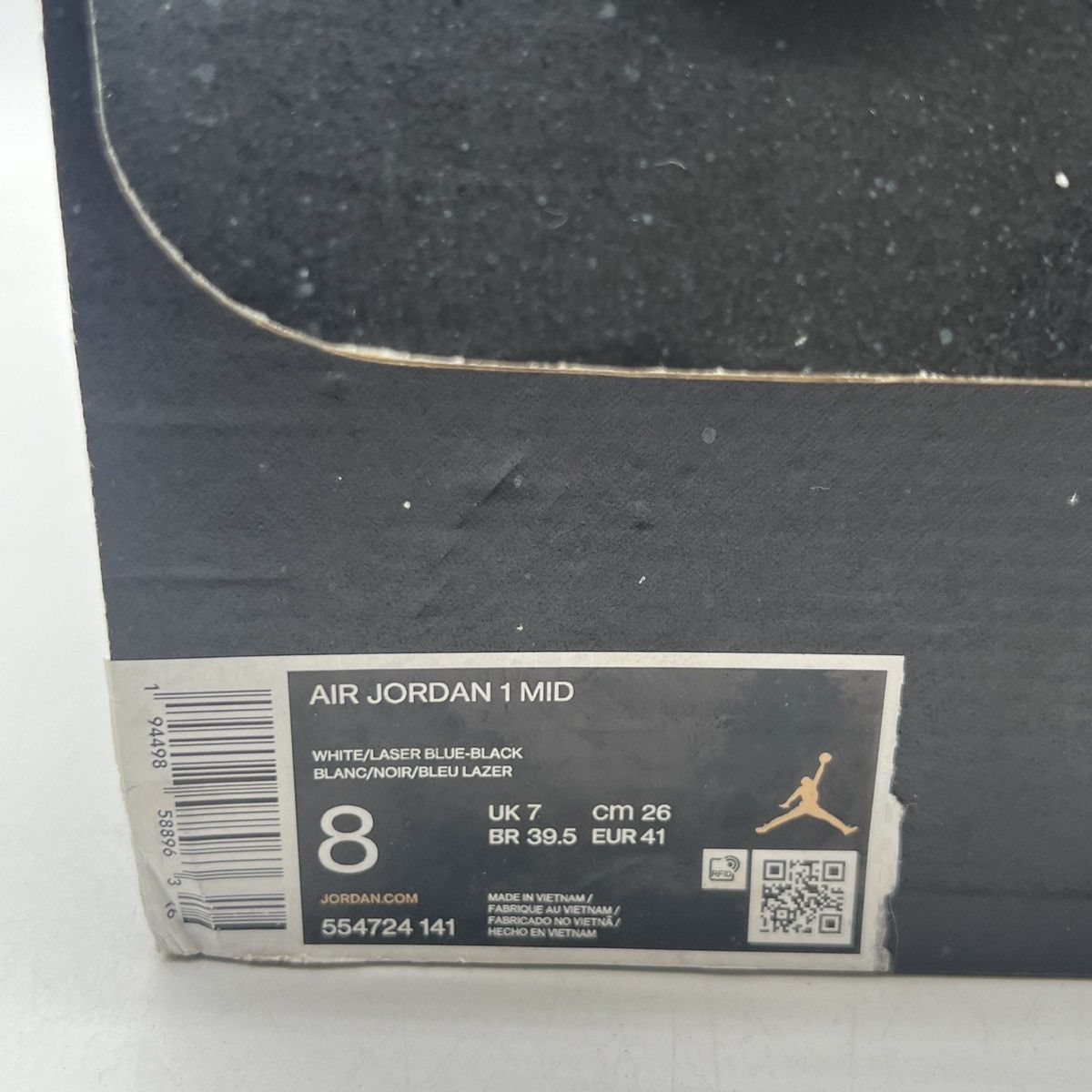 Nike Air Jordan 1 mid laser blue Size US 8 / EU 41 - 6 Thumbnail