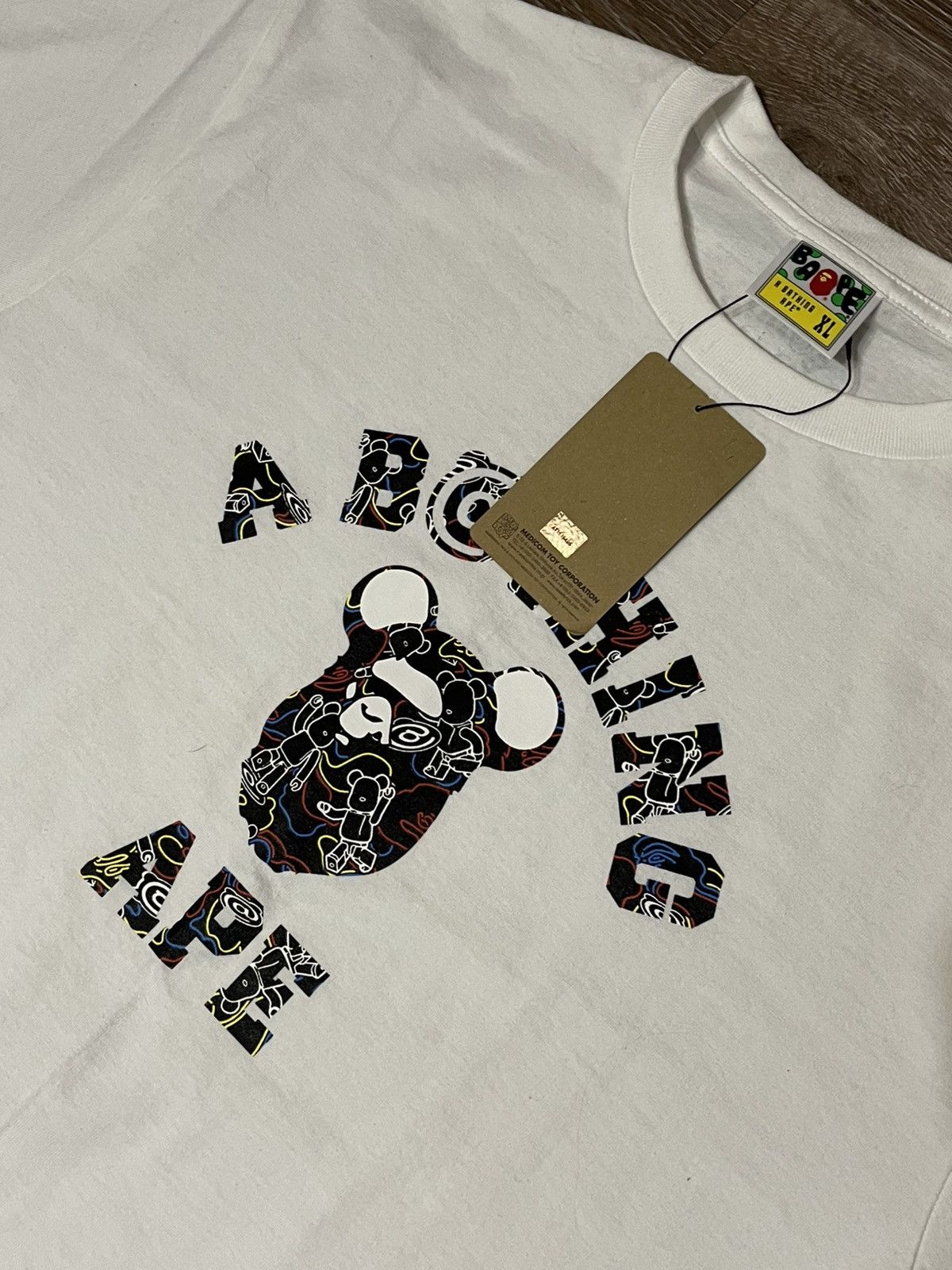 Bape × Medicom Toy A Bathing Ape College Tee X Medicom BearBricks NWT Size US XL / EU 56 / 4 - 2 Thumbnail