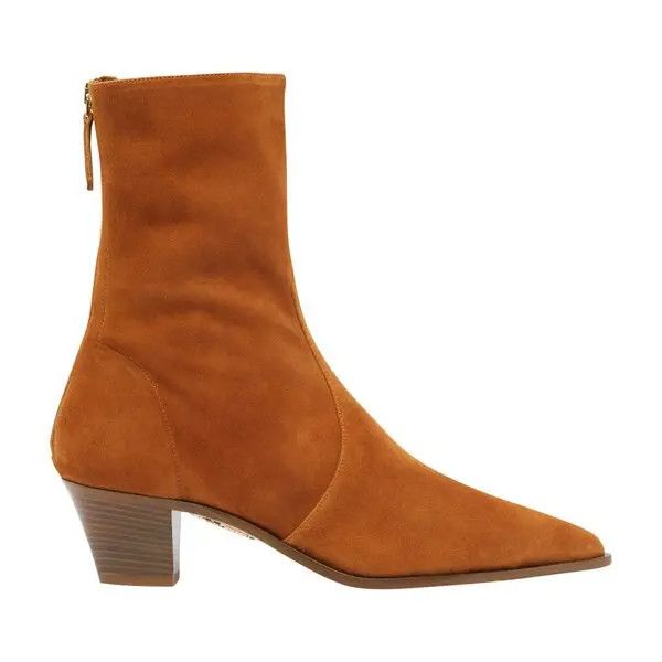 Aquazzura o1y0625 Suede Leather Ankle Boots in Brown Size US 6 / IT 36 - 1 Thumbnail
