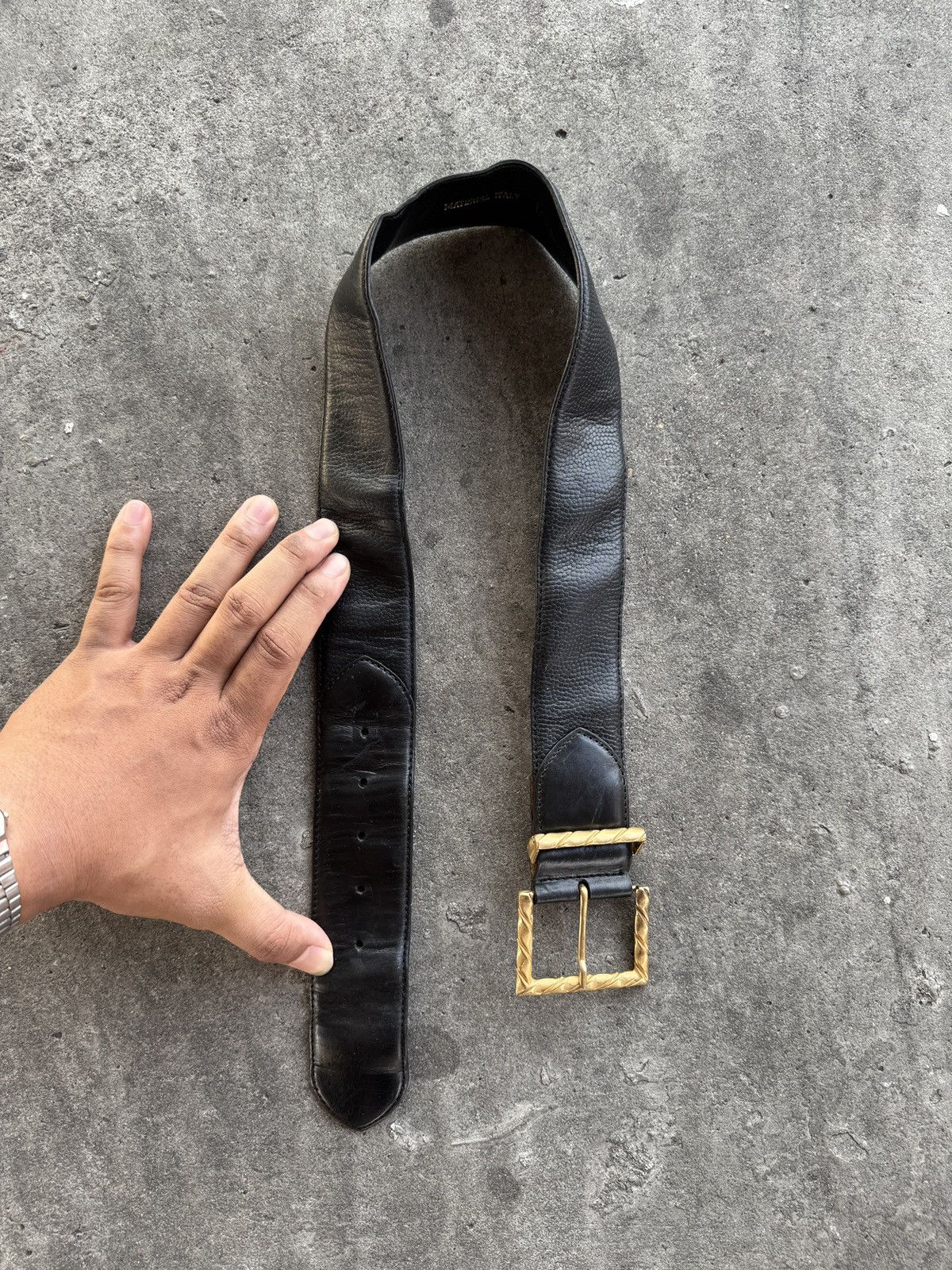 Other Black Wide Ladies Born Leather Belt Size ONE SIZE - 4 Thumbnail