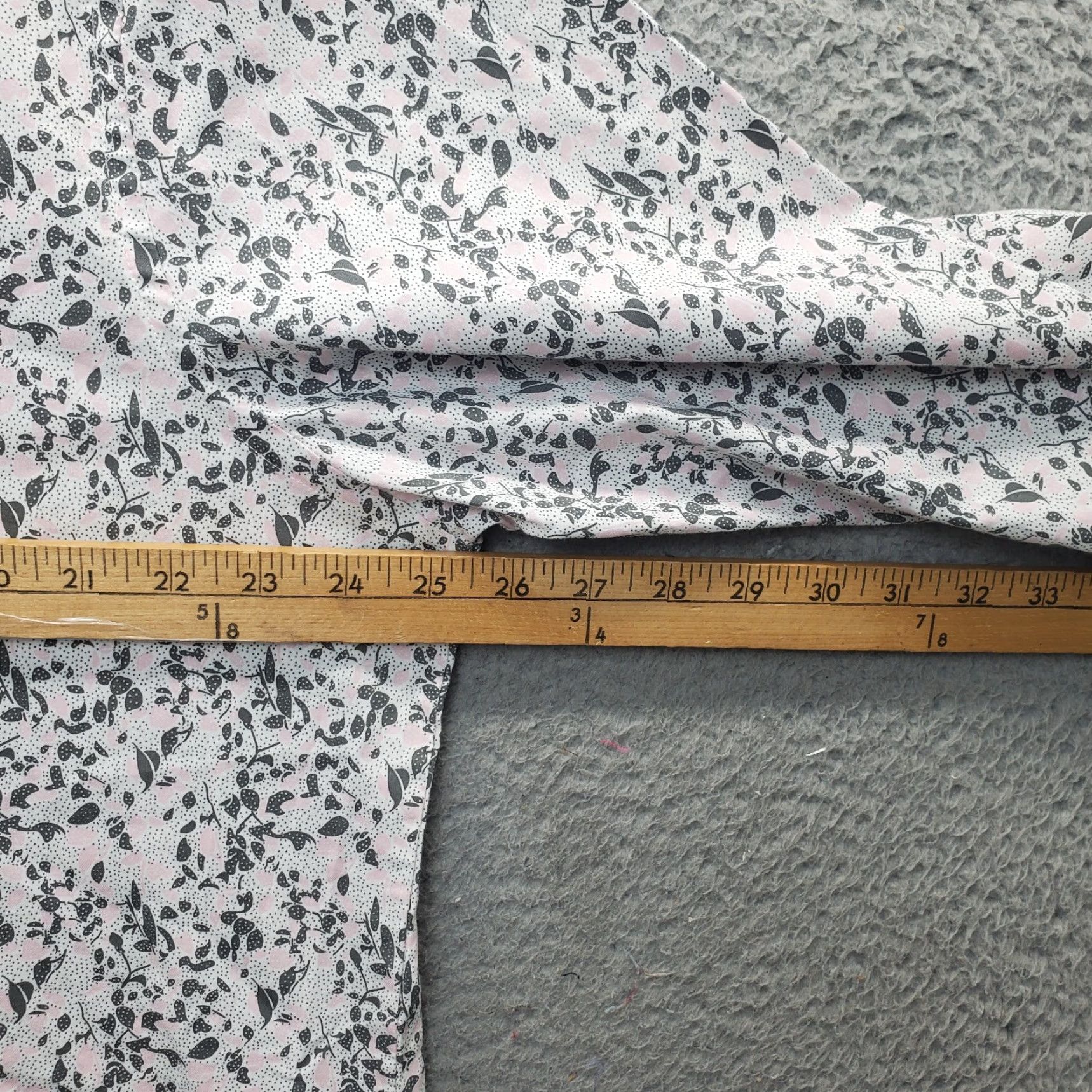 Van Heusen Van Heusen Mens Dress Shirt Multicolor Floral Slim Fit Flex Button Up Size 18 Size 48R - 6 Thumbnail