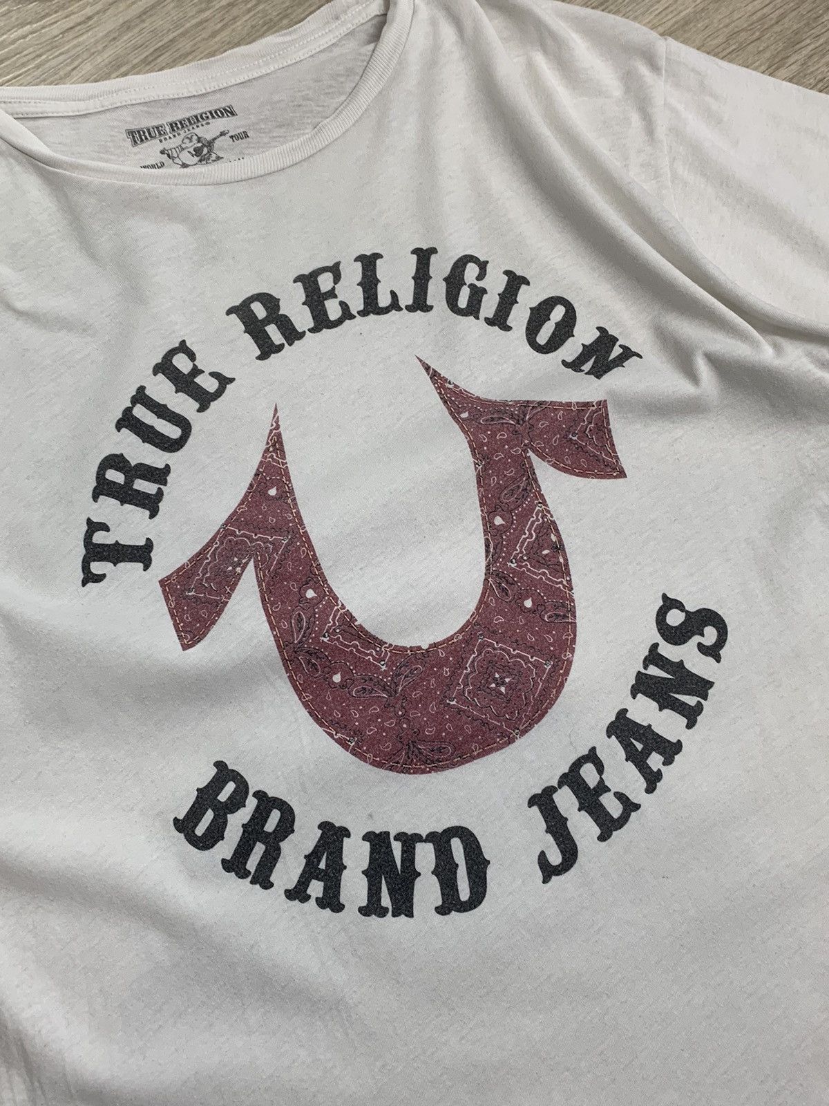 True Religion Treue Religion White T-Shirt Big Logo Size:L Size US L / EU 52-54 / 3 - 7 Thumbnail