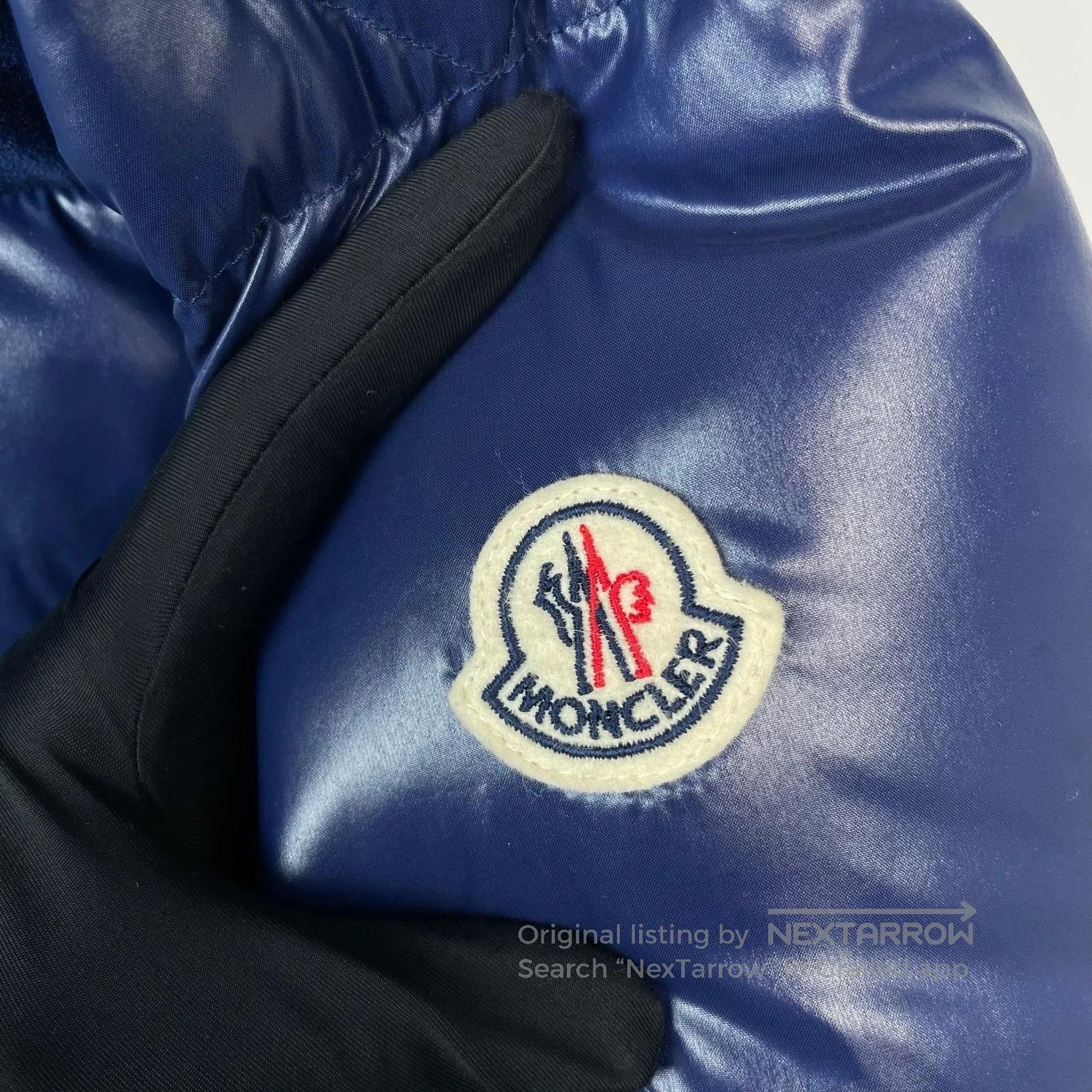 Moncler Moncler Narmada Blue Velvet Puffer Jacket. Size M / US 6-8 / IT 42-44 - 4 Thumbnail