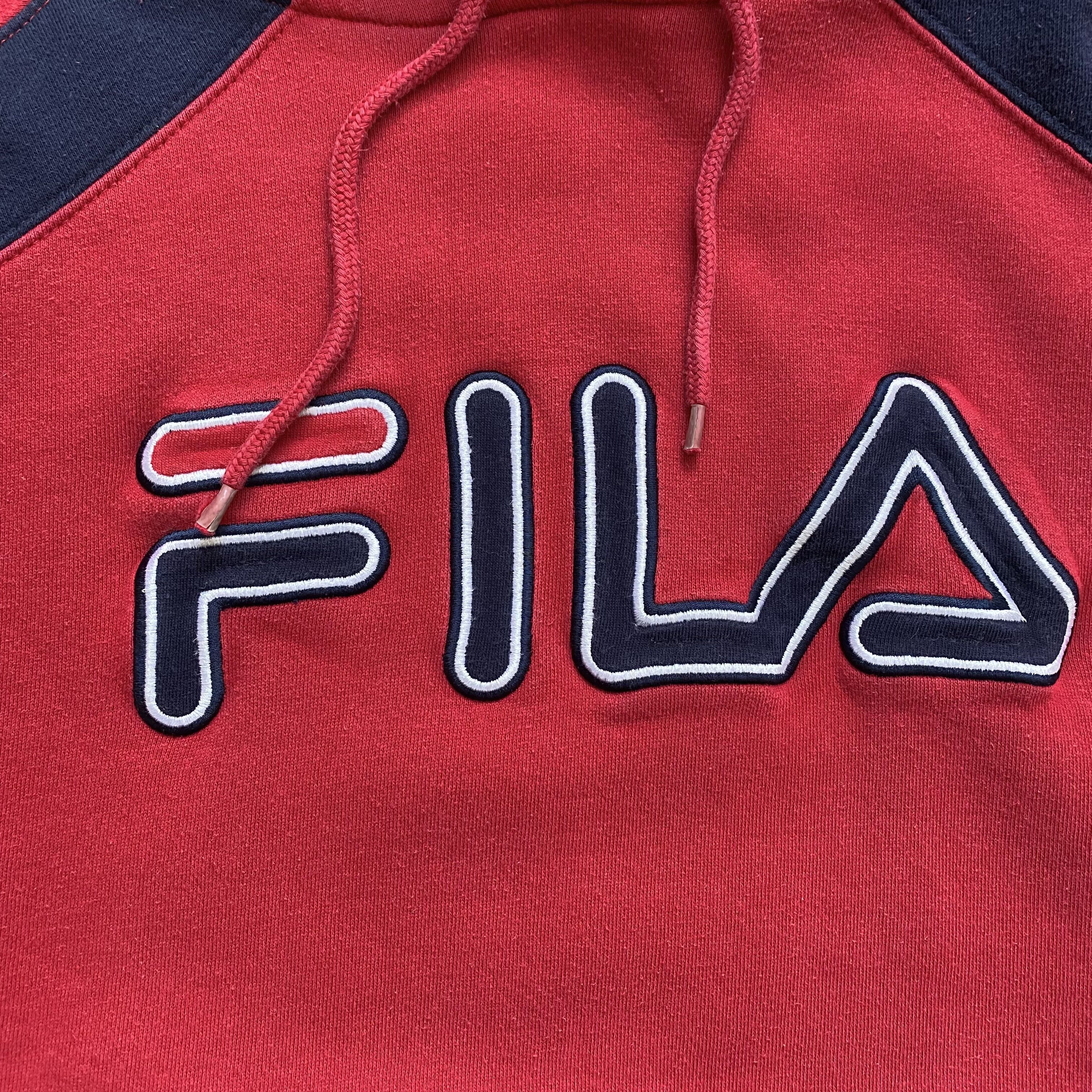 Fila 🔥 90s Vitage Fila Boxy Hoodie Embrodery Big Logo Size US M / EU 48-50 / 2 - 8 Thumbnail
