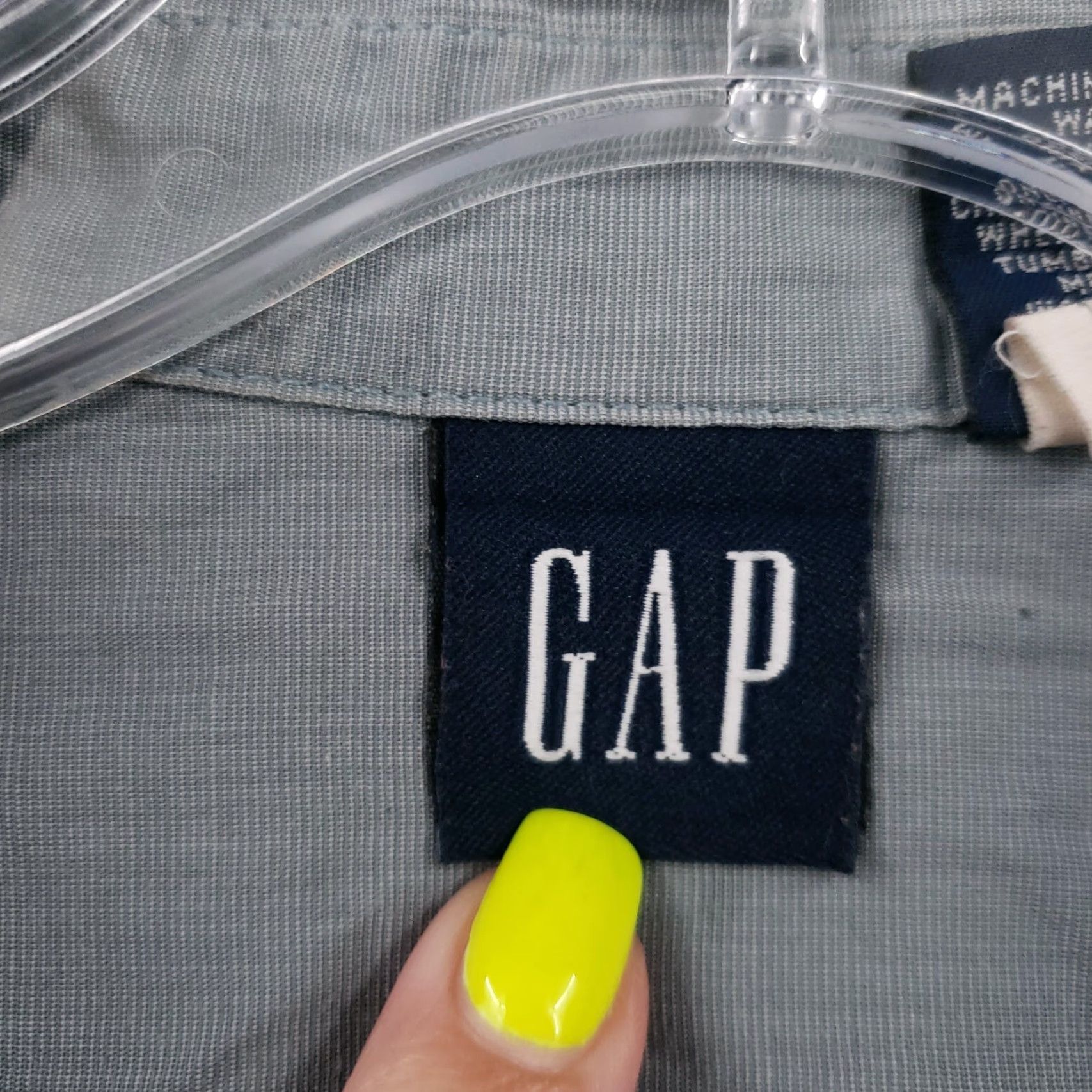 Gap Gap Shirt Womens M Medium Casual Button-Up Gray Long Sleeve Cotton Size M / US 6-8 / IT 42-44 - 3 Thumbnail