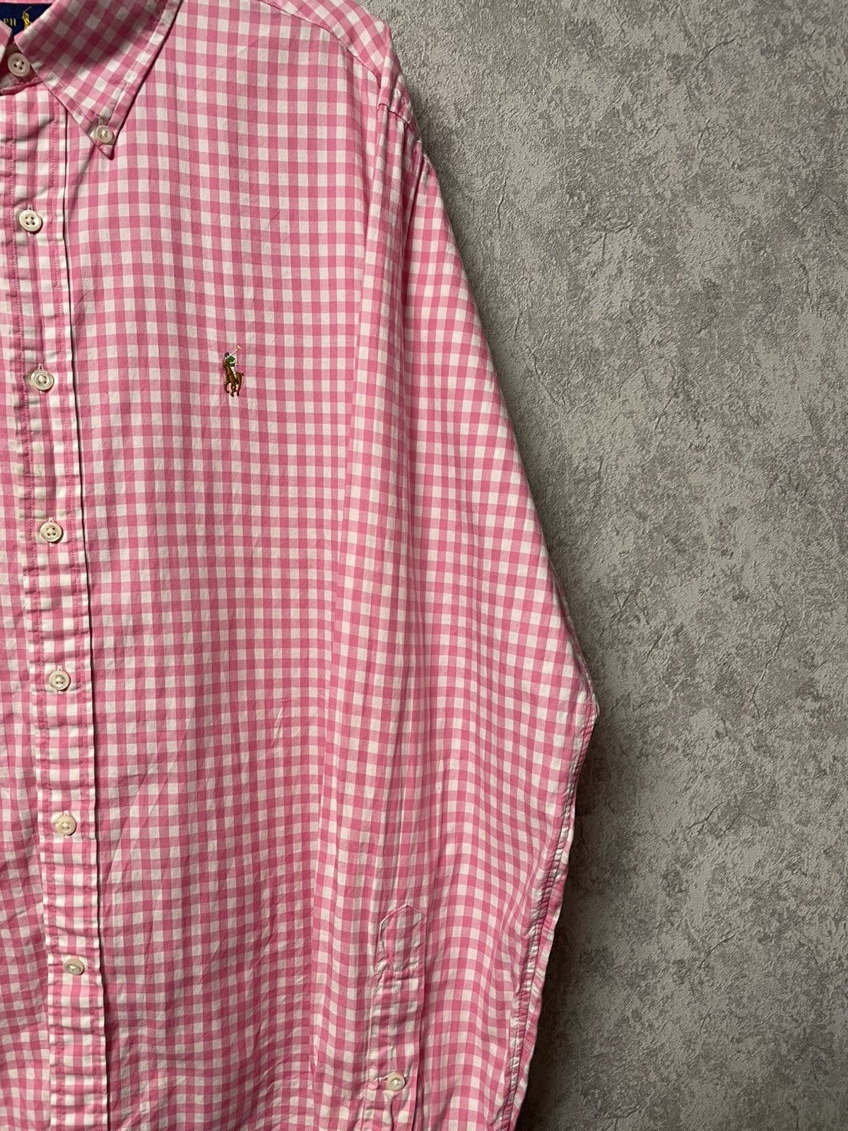 Ralph Lauren Vintage Ralph Lauren Pink Checkered Long Sleeve Shirt Size US XL / EU 56 / 4 - 5 Thumbnail