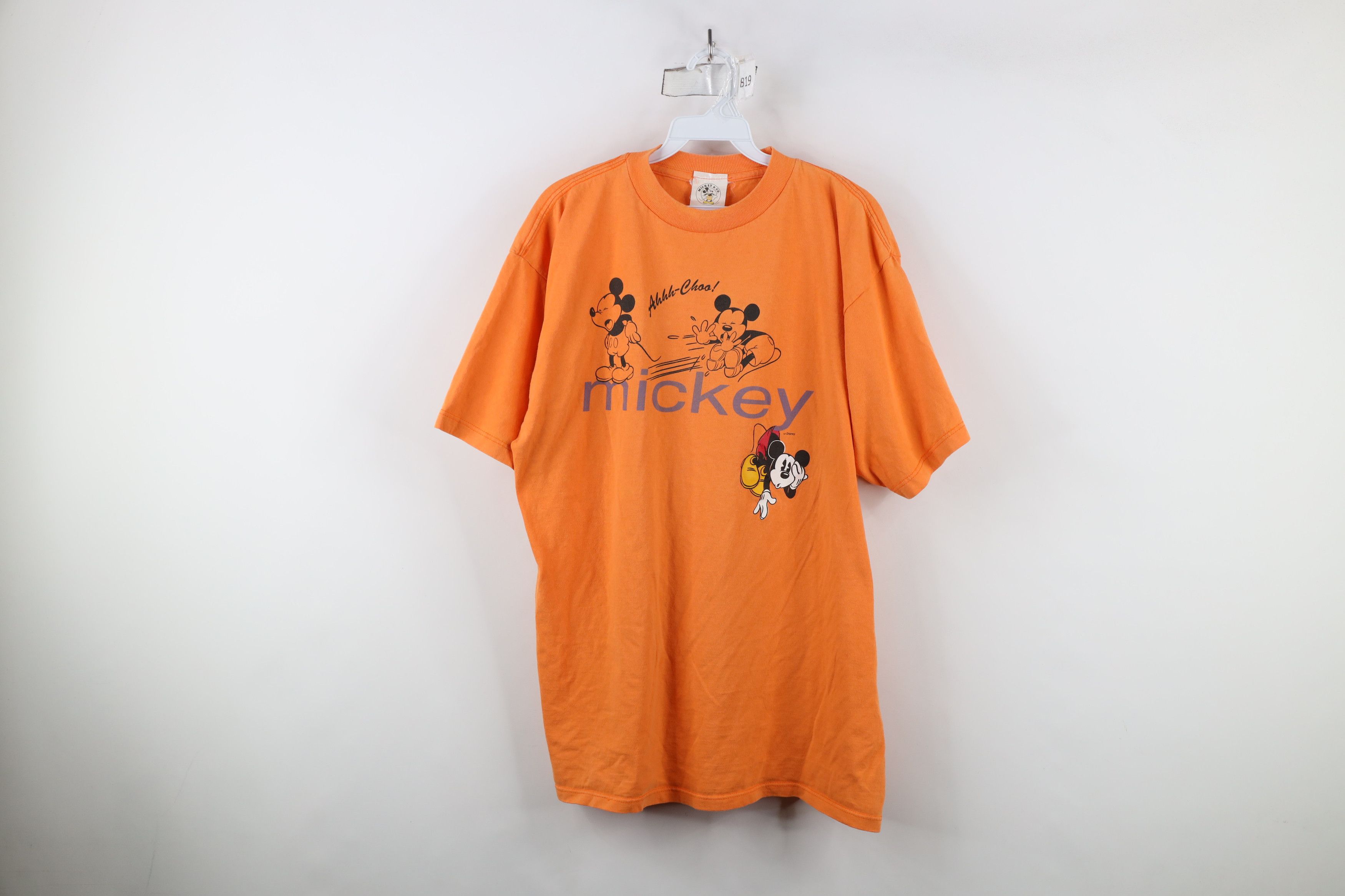 Disney × Vintage Vintage 90s Disney Mickey Mouse Sneeze Short Sleeve T-Shirt Size US XL / EU 56 / 4 - 1 Thumbnail