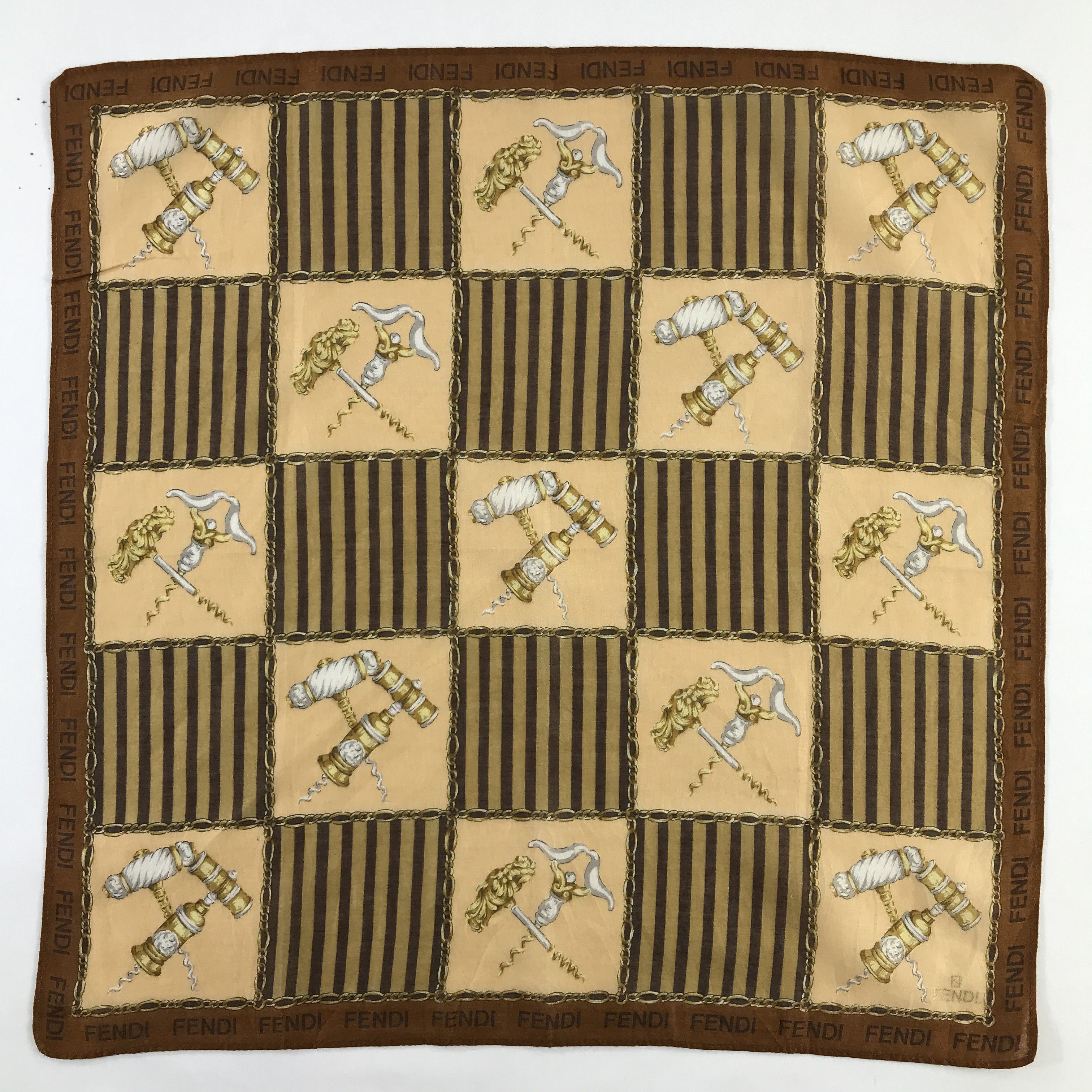 Vintage Vintage Fendi Bandana / Handkerchief / Neckerchief - S601 Size ONE SIZE - 1 Thumbnail