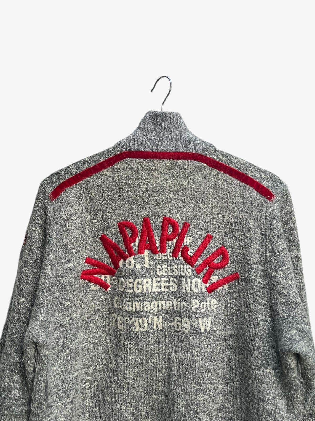 Napapijri Vintage Napapijri Knitted Zip Up Sweater Jacket Size US L / EU 52-54 / 3 - 8 Thumbnail