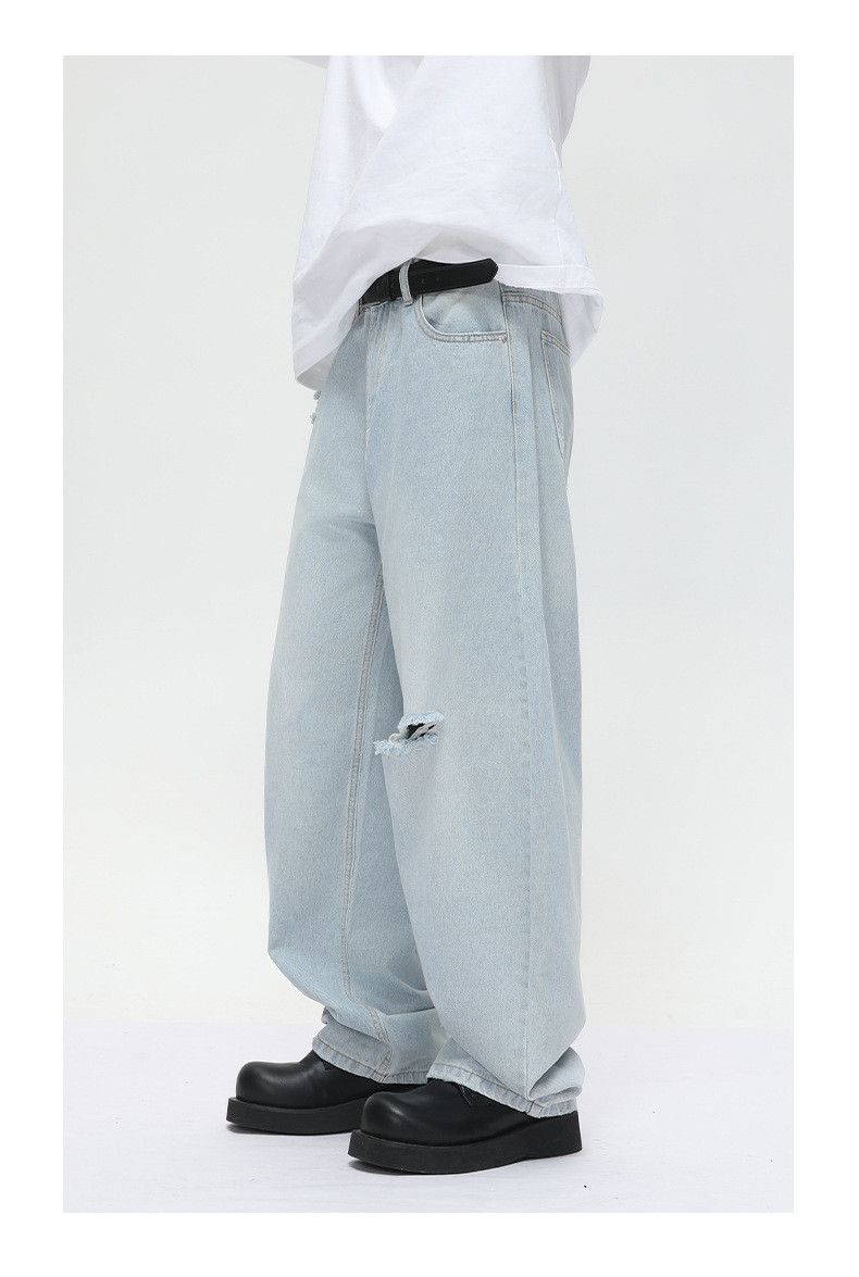 Japanese Brand Men's Japanese style distressed washed ripped jeans Size US 32 / EU 48 - 4 Thumbnail