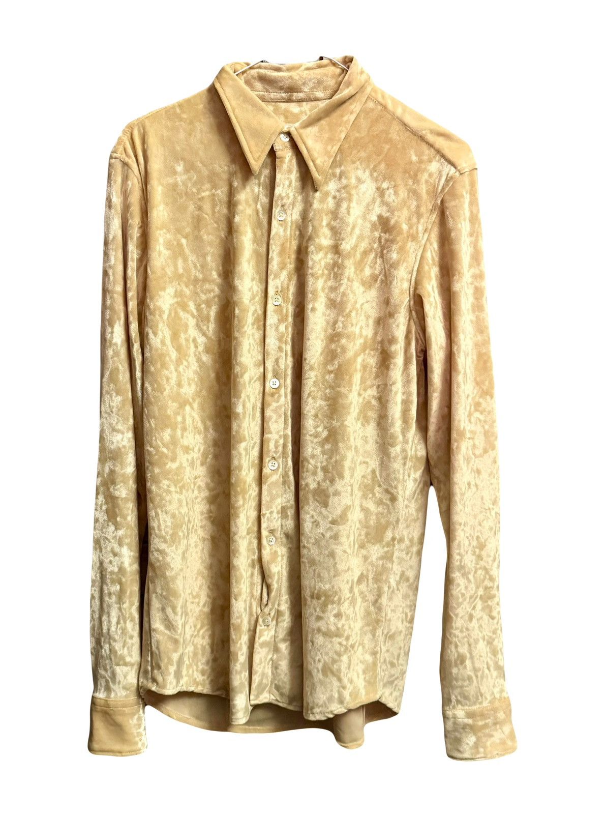 Dries Van Noten Dries Van Noten ss runway 2020 yellow velvet shirt 50 fitted Size US M / EU 48-50 / 2 - 1 Thumbnail