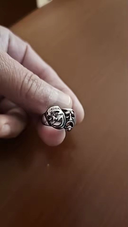 Other Vintage Punk Cry and Smile Ring (Size 7-13) Size ONE SIZE - 5 Thumbnail